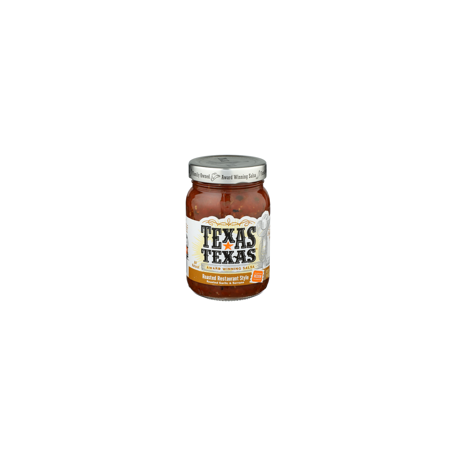 Texas Texas Roasted Garlic & Serrane Medium Award Winning Salsa - 16 Ounce Image 1 of 4