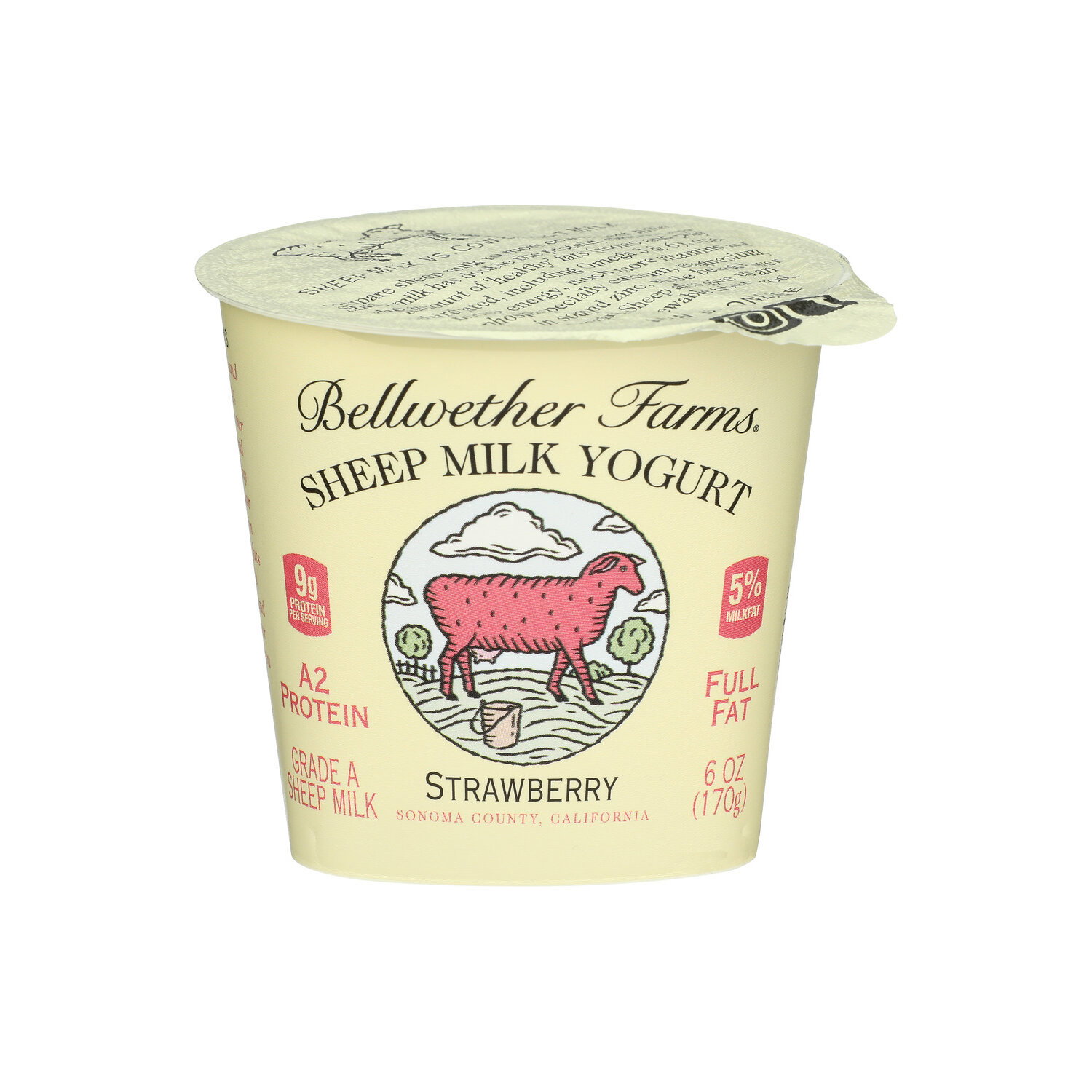 Bellwether Farms Strawberry Sheep Milk Yogurt - 6 Ounce Image 1 of 4