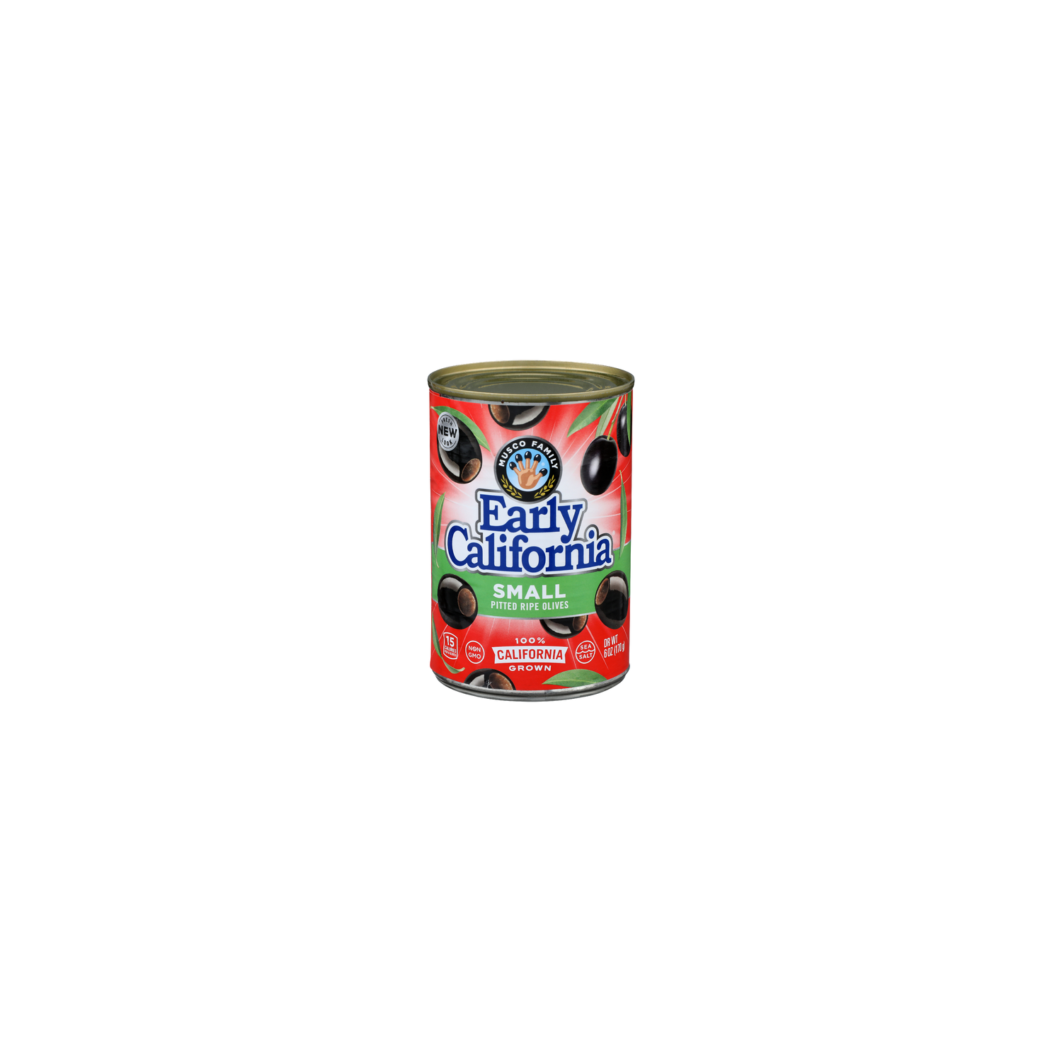 Musco Family Early California Sea Salt Small Pitted Ripe Olives - 6 Ounce Image 1 of 4