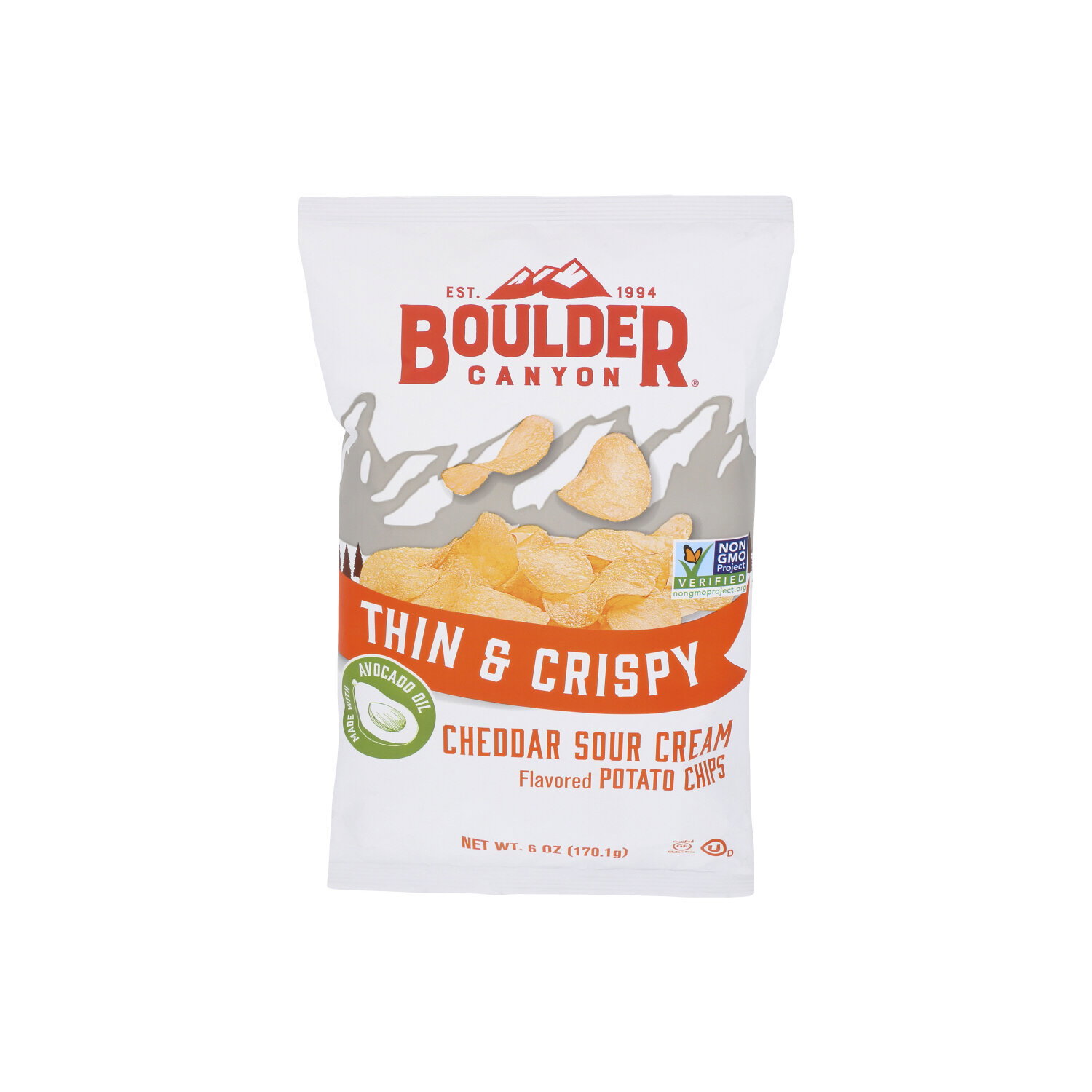 Boulder Canyon Cheddar & Sour Cream Thin & Crispy Potato Chips - 6 Ounce Image 1 of 4