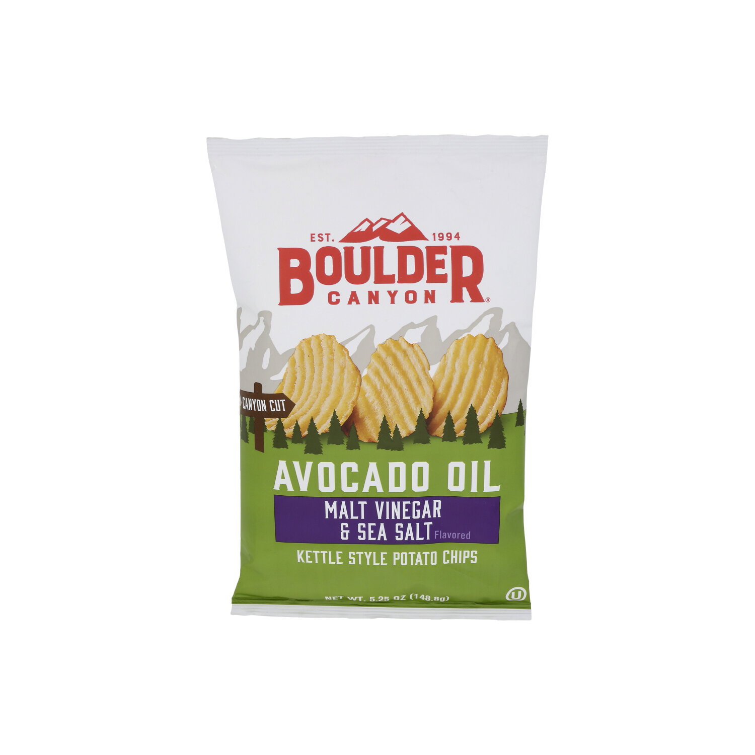 Boulder Canyon Malt Vinegar & Sea Salt Kettle Cooked Potato Chips - 5.25 Ounce Image 1 of 4