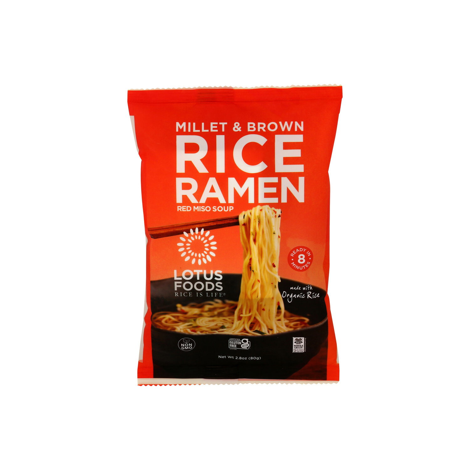 Lotus Foods Red Miso Soup Millet & Brown Rice Ramen With - 1 Each Image 1 of 4