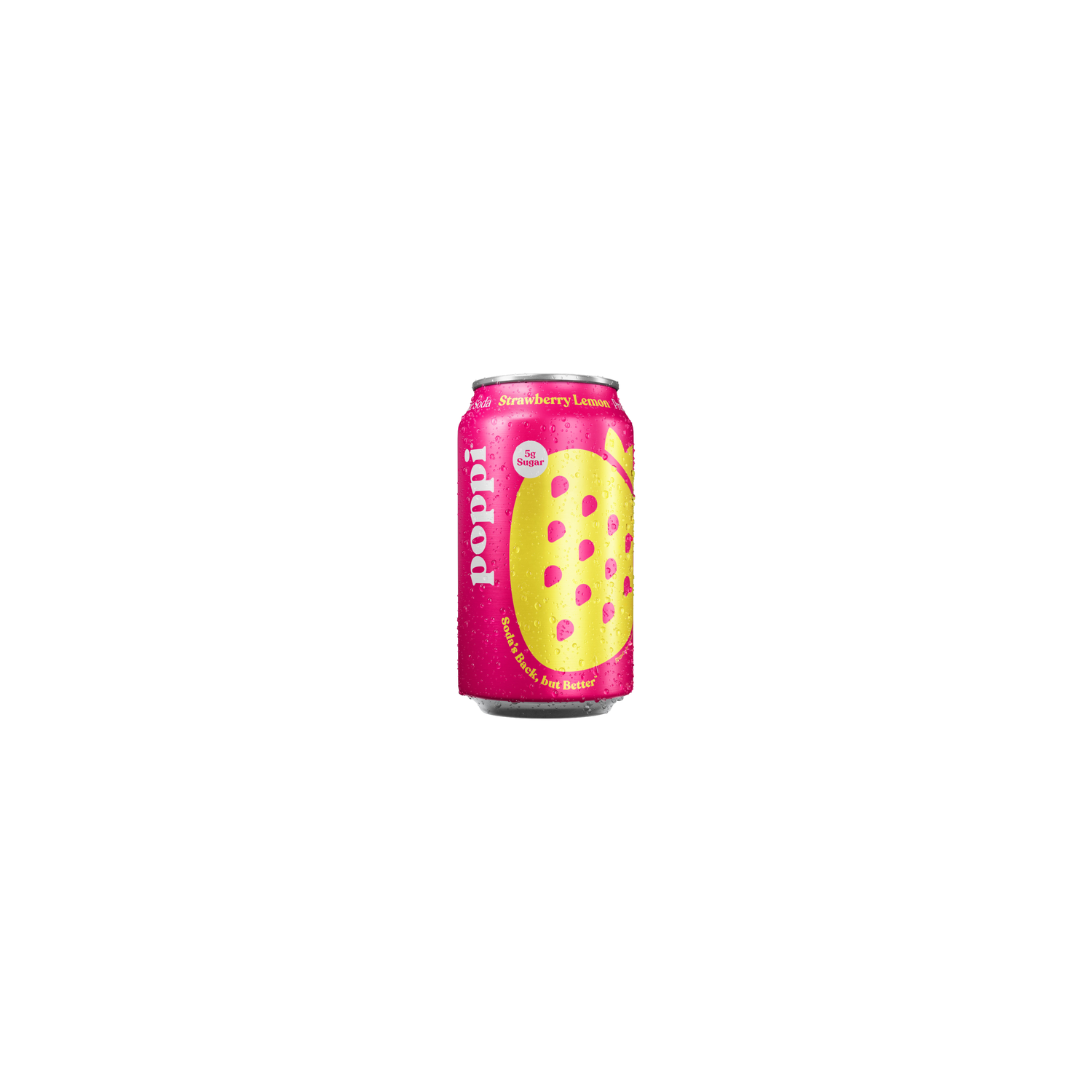 Poppi Lemon Strawberry Prebiotic Soda - 12 Fluid Ounce Image 1 of 3