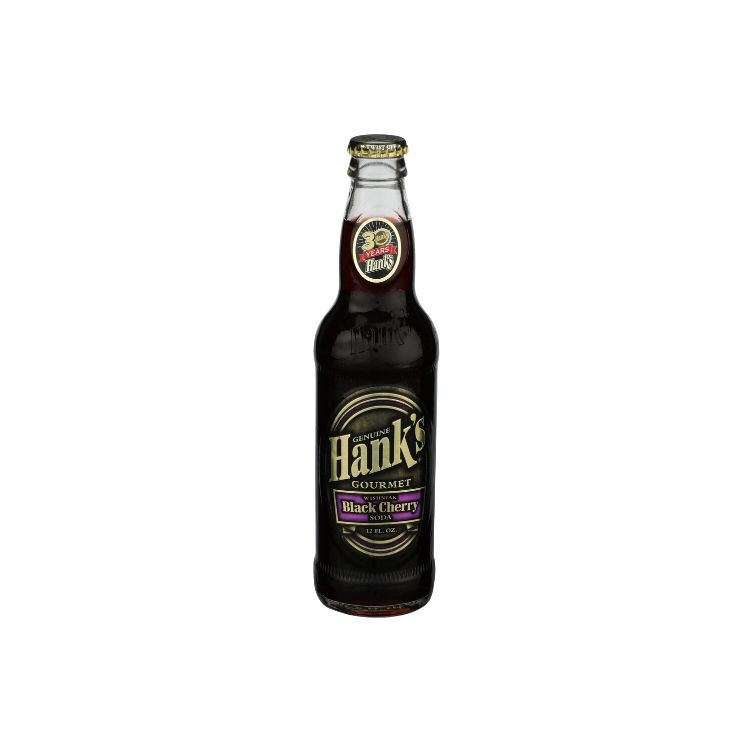 HANK's Soda Black Cherry - 12 Fluid Ounce Image 1 of 4