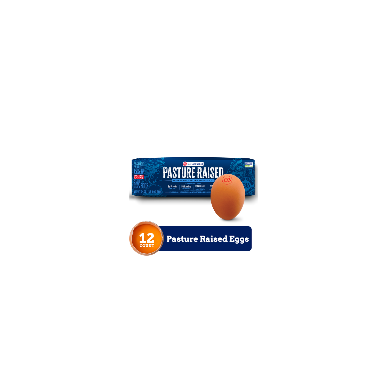 Eggland's Best Pasture Raised Large Brown Eggs - 2 Ounce - 12 Count Image 1 of 3