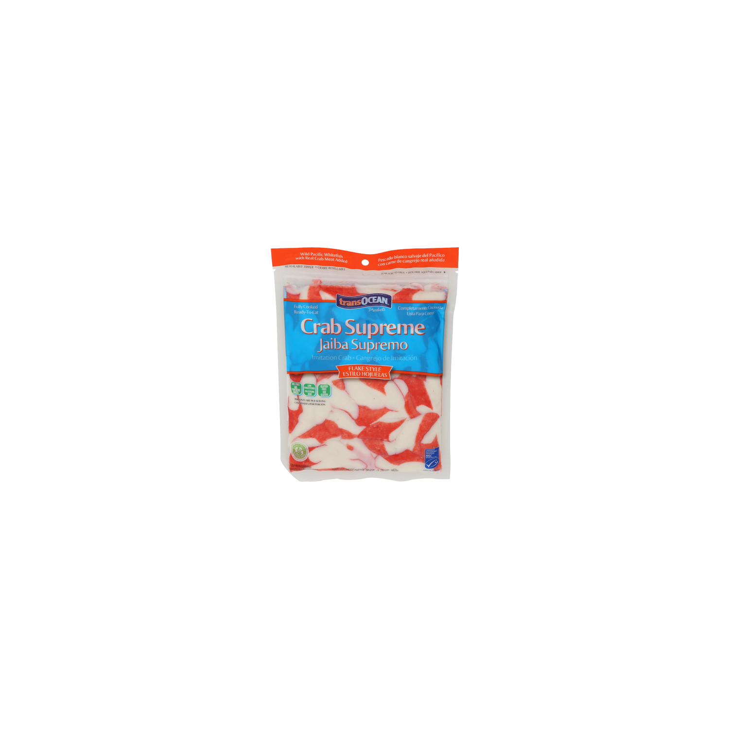 TRANS-OCEAN PRODUCTS Crab Supreme Flake Style Imitation - 20 Ounce Image 1 of 4