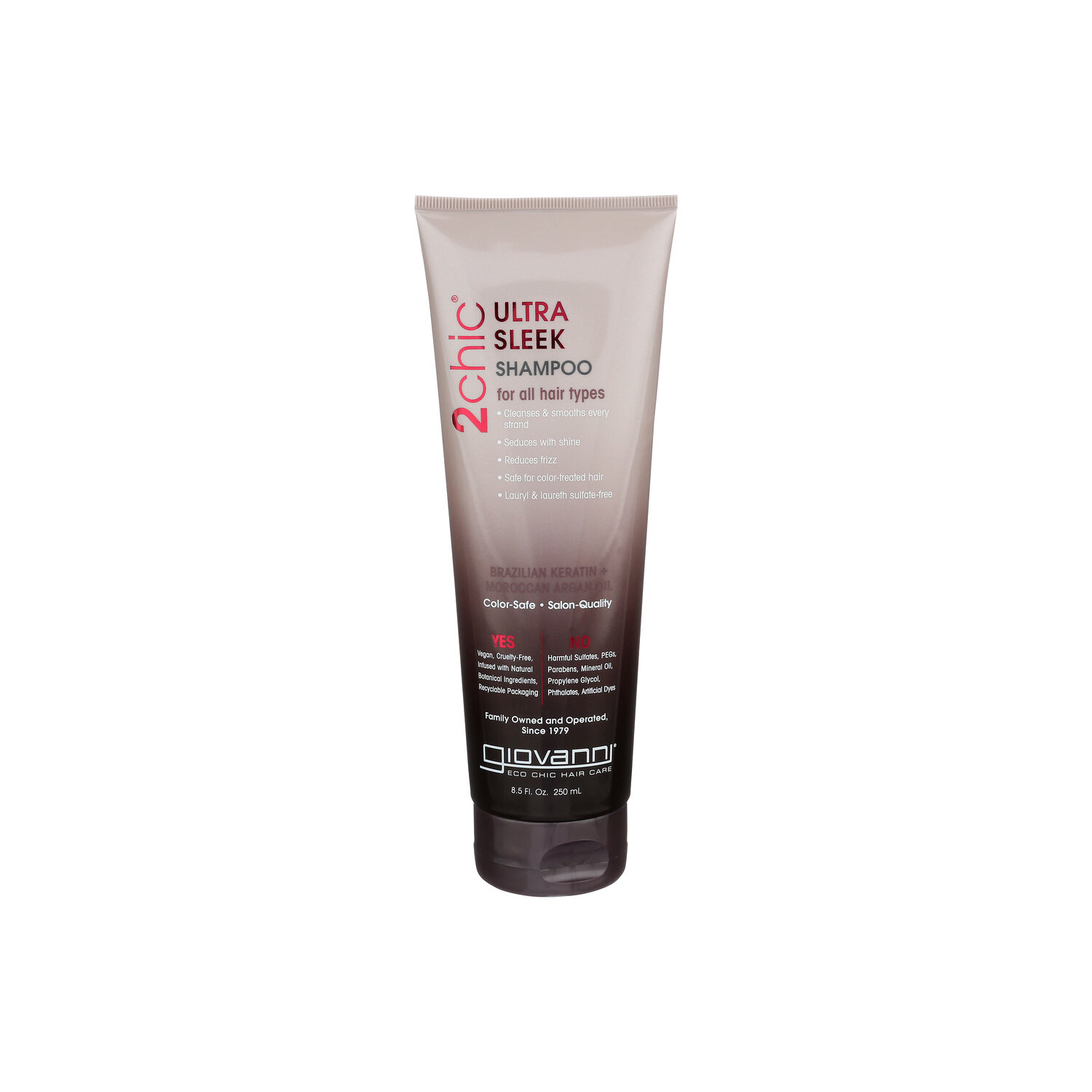 Giovanni 2CHIC Ultra-Sleek Shampoo With Brazilian Keratin & Argan Oil - 8.5 Fluid Ounce Image 1 of 3
