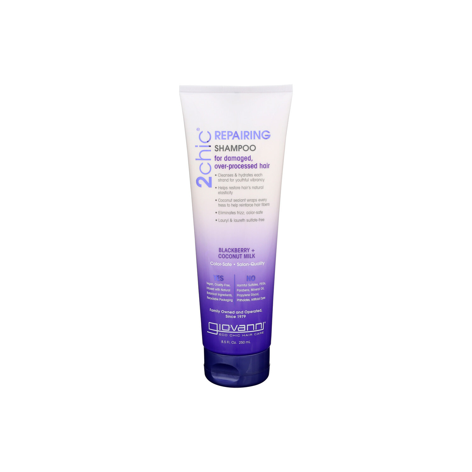 Giovanni 2Chic Repairing Shampoo With Blackberry & Coconut Milk - 8.5 Fluid Ounce Image 1 of 3