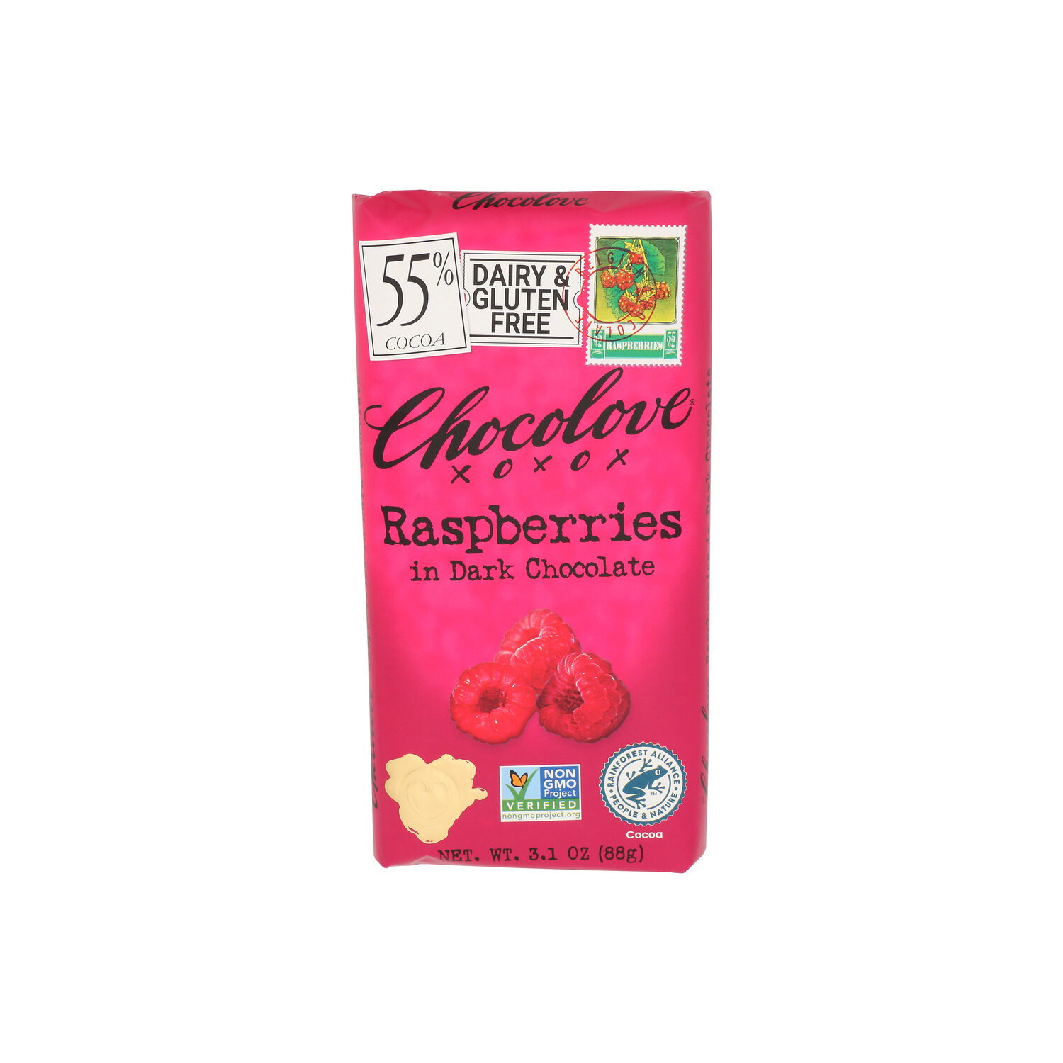 Chocolove Raspberries Chocolate Bar - 3.1 Ounce - Super 1 Foods
