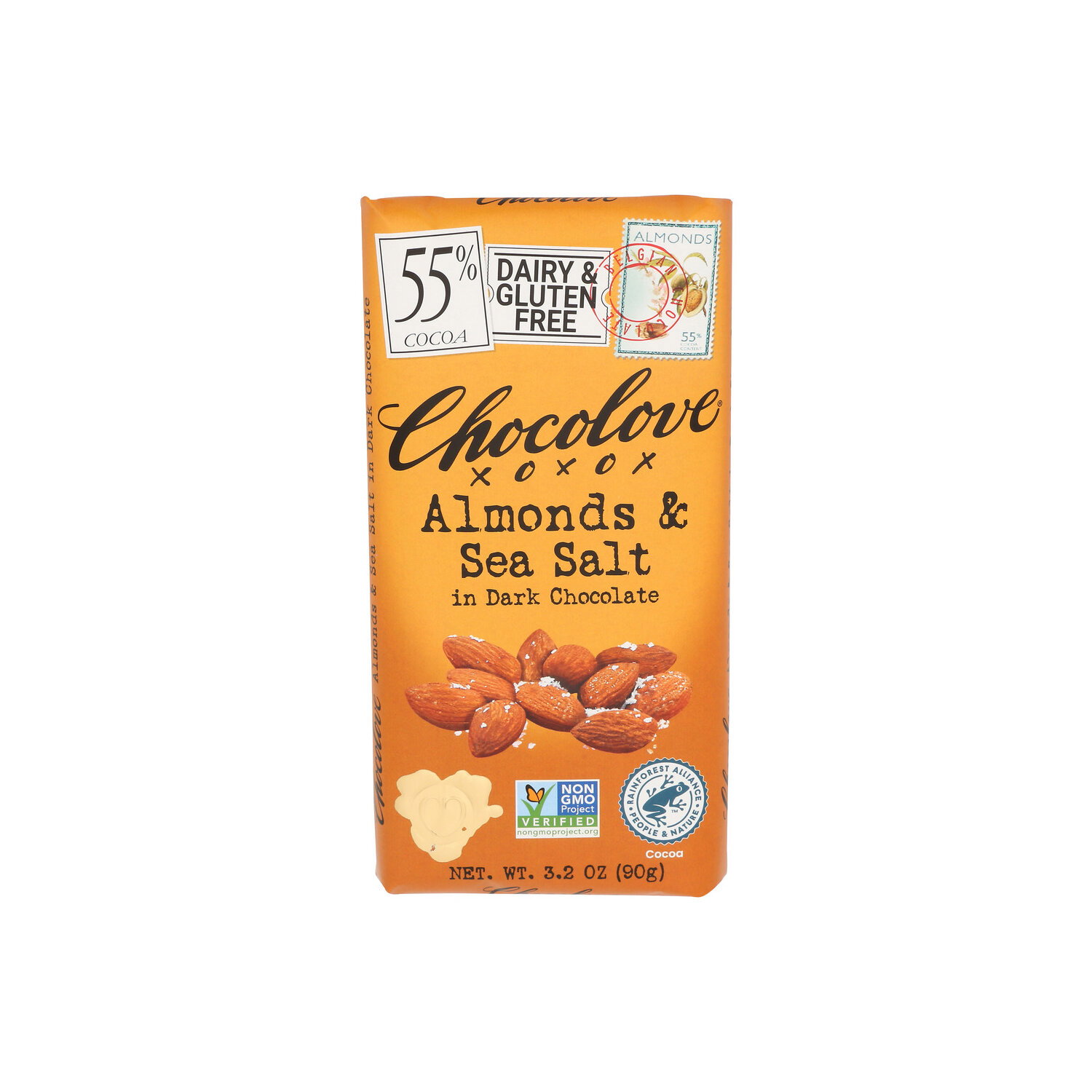 Chocolove Almonds & Sea Salt Chocolate Bar In Dark - 3.2 Ounce Image 1 of 4