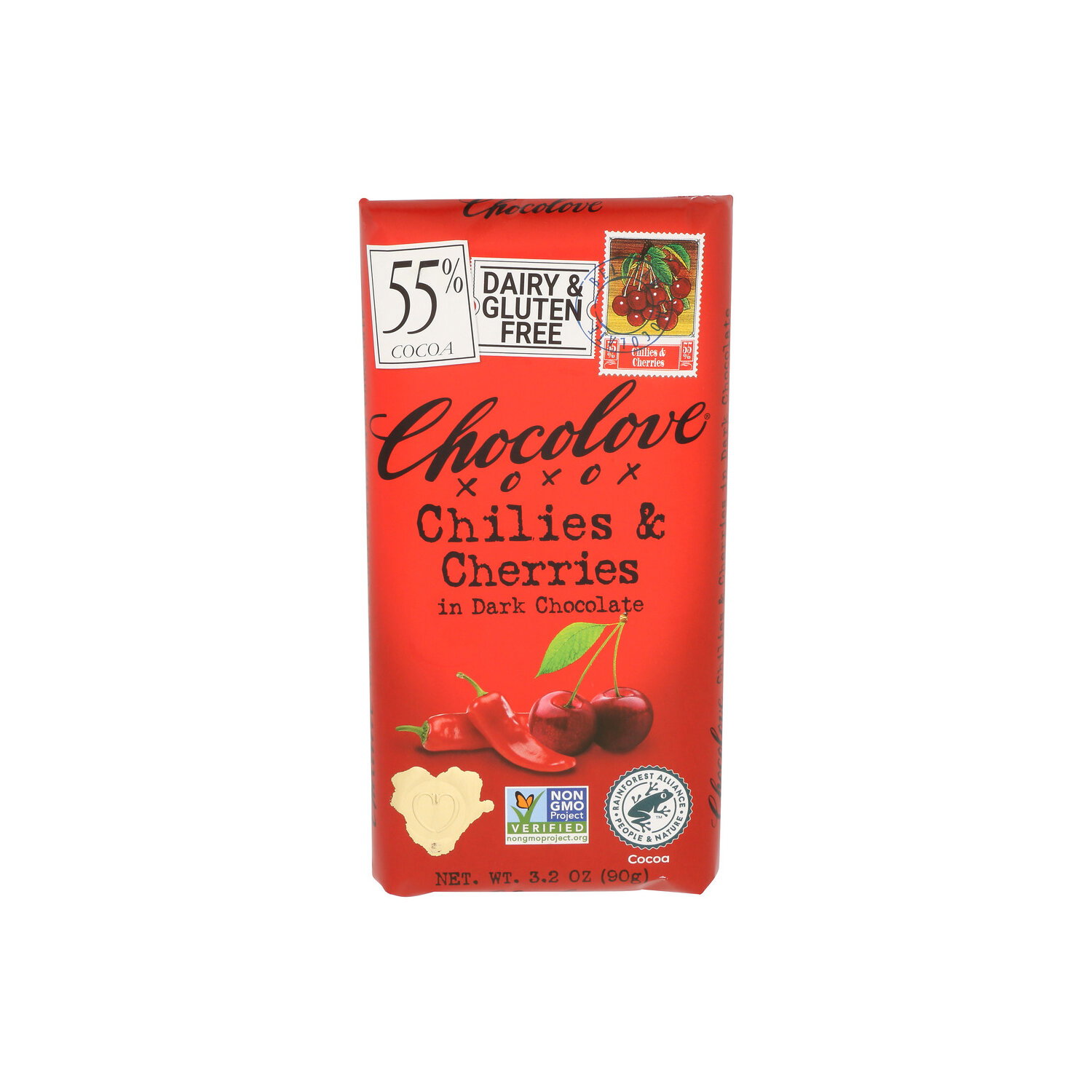 Chocolove Chilies & Cherries Chocolate Bar - 3.2 Ounce Image 1 of 4