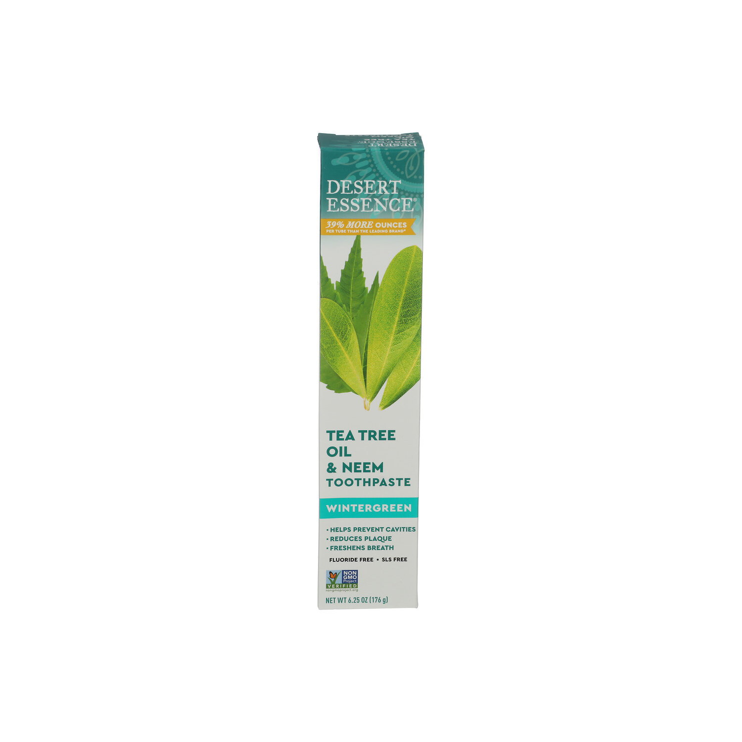 Desert Essence Wintergreen Toothpaste Tea Tree Oil & Neem - 6.25 Ounce Image 1 of 3