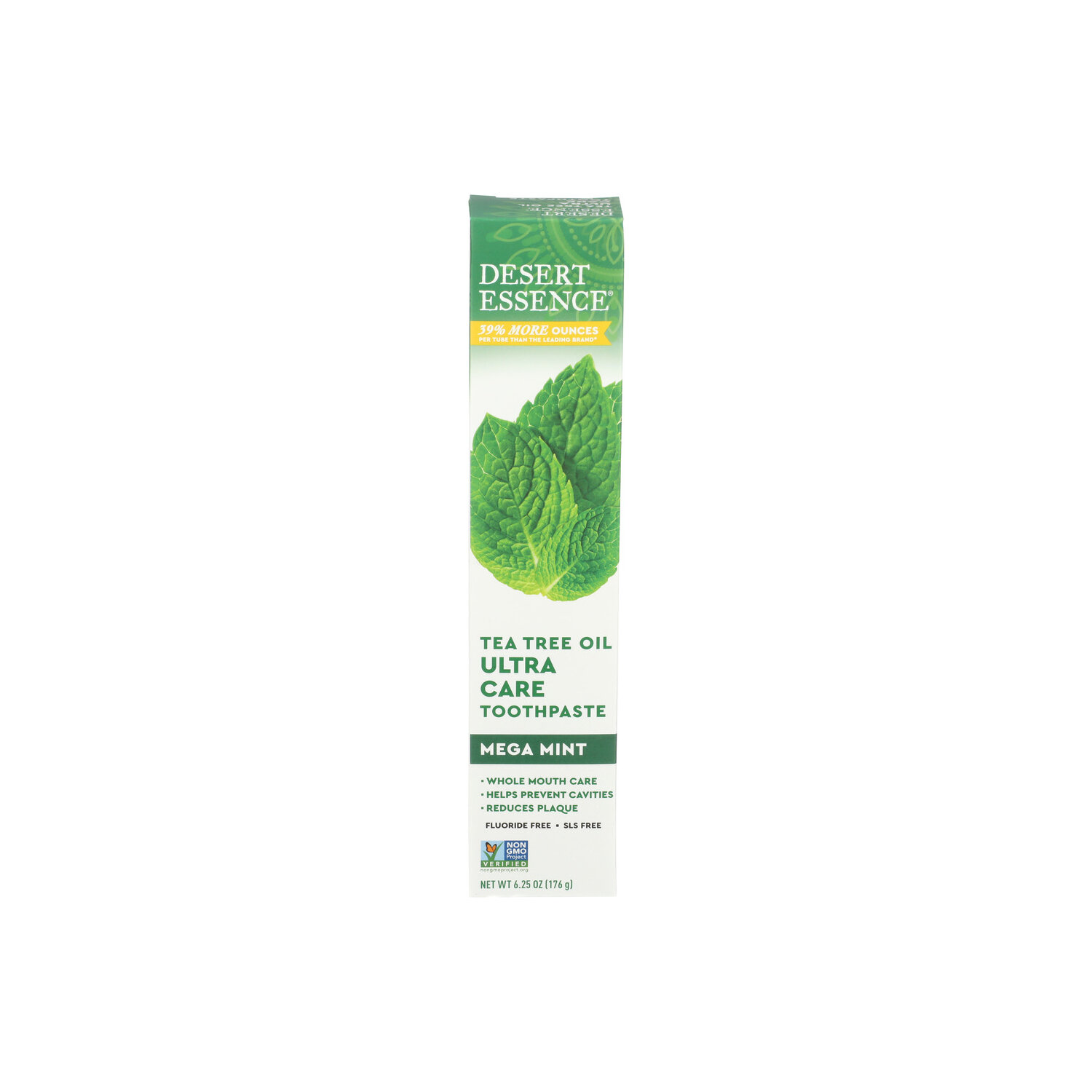 Desert Essence Toothpaste Tea Tree Oil, Mega Mint - 6.25 Ounce Image 1 of 3
