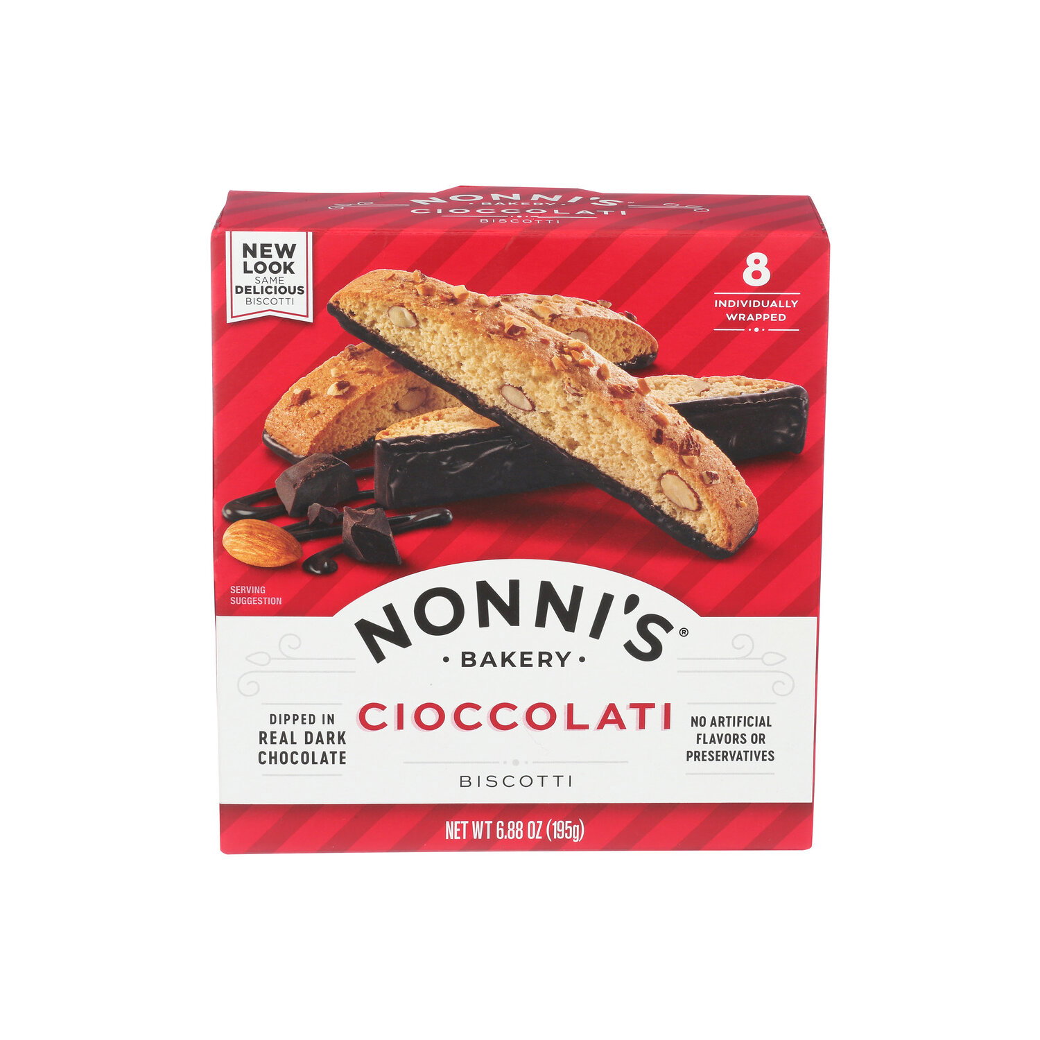 Nonni's Cioccolati Biscotti - 0.86 Ounce - 8 Count - Brookshire's
