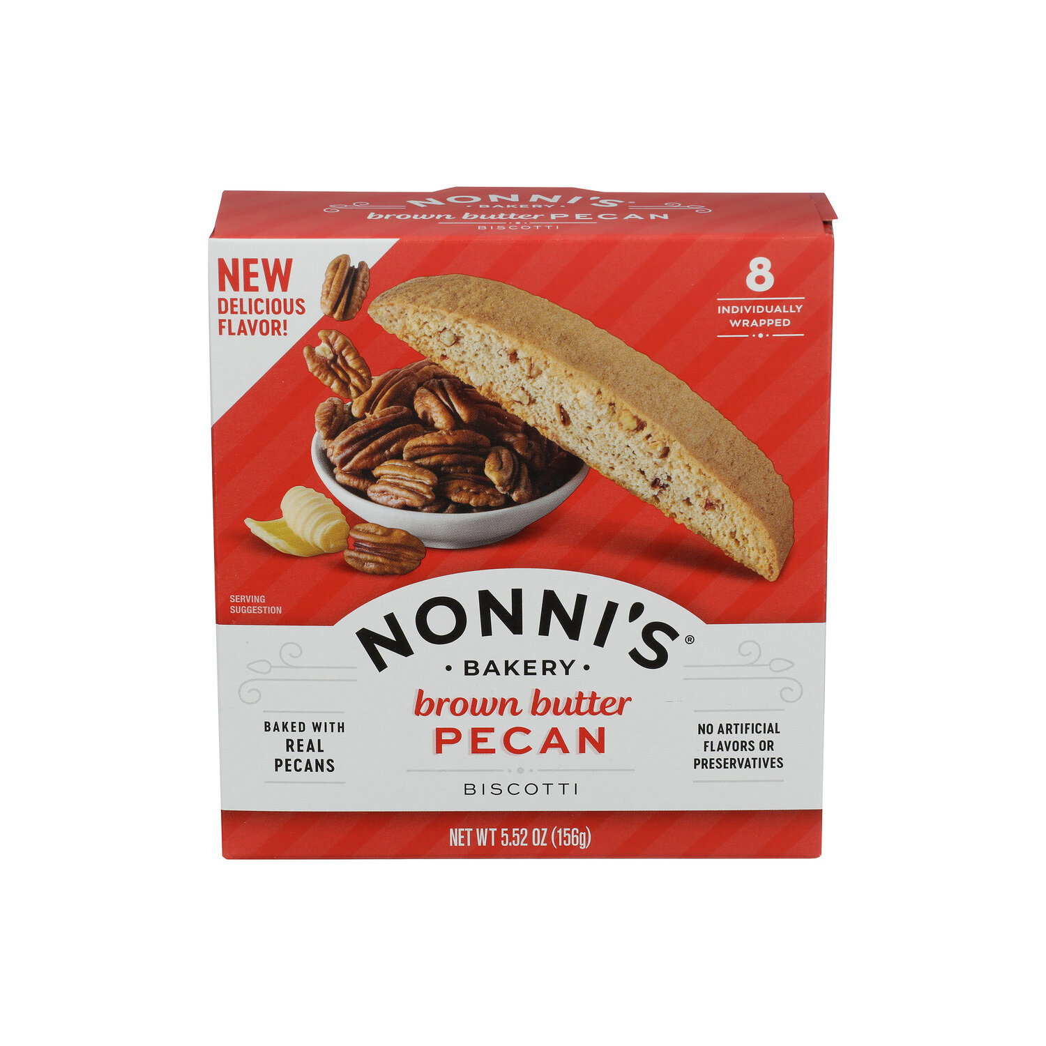 NONNI's Bakery Brown Butter Pecan Biscotti - 0.69 Ounce - 8 Count Image 1 of 4