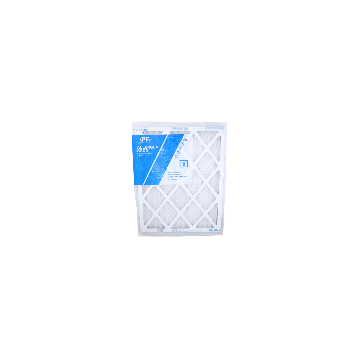 Purafilter 2000 Allergen 8000 Performance Air Filter - 1 Each Image 1 of 2