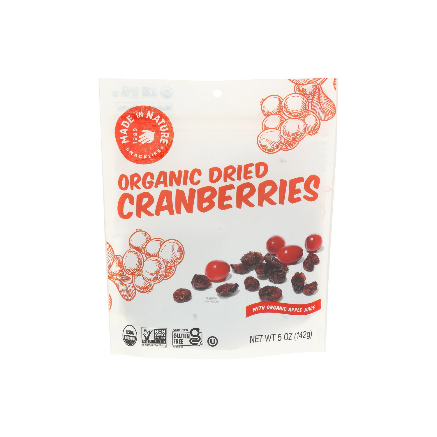 Made in Nature Organic Dried Cranberries - 5 Ounce Image 1 of 4