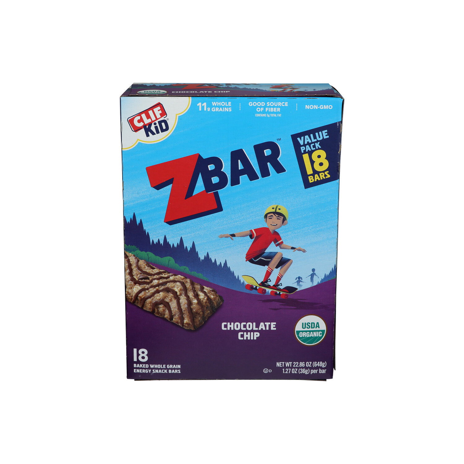 Zbar Clif Kid Chocolate Chip - 1.27 Ounce - 18 Count - Brookshire's