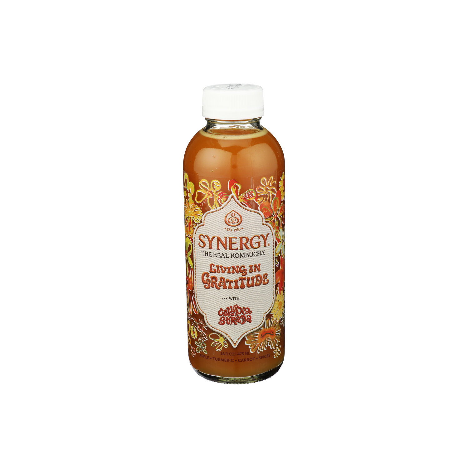 GT's Living Foods SYNERGY The Real Kombucha Elderflower Jasmine & Violet - 16 Fluid Ounce Image 1 of 4