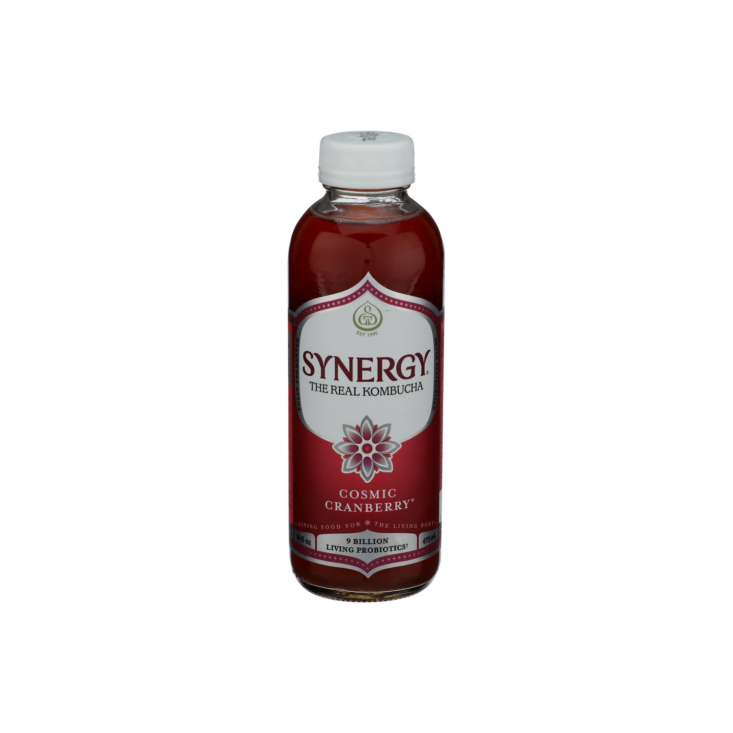 GT's Living Foods SYNERGY The Real Kombucha Cosmic Cranberry - 16 Fluid Ounce Image 1 of 4