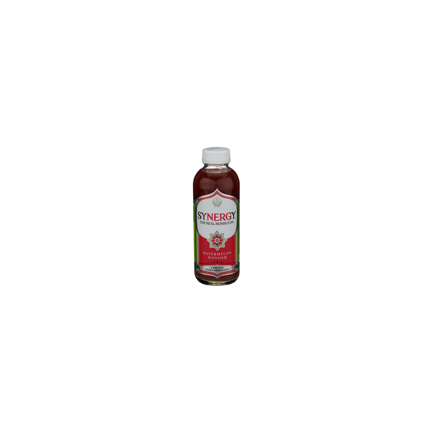 GT's Living Foods SYNERGY The Real Kombucha Watermelon Wonder - 16 Fluid Ounce Image 1 of 4