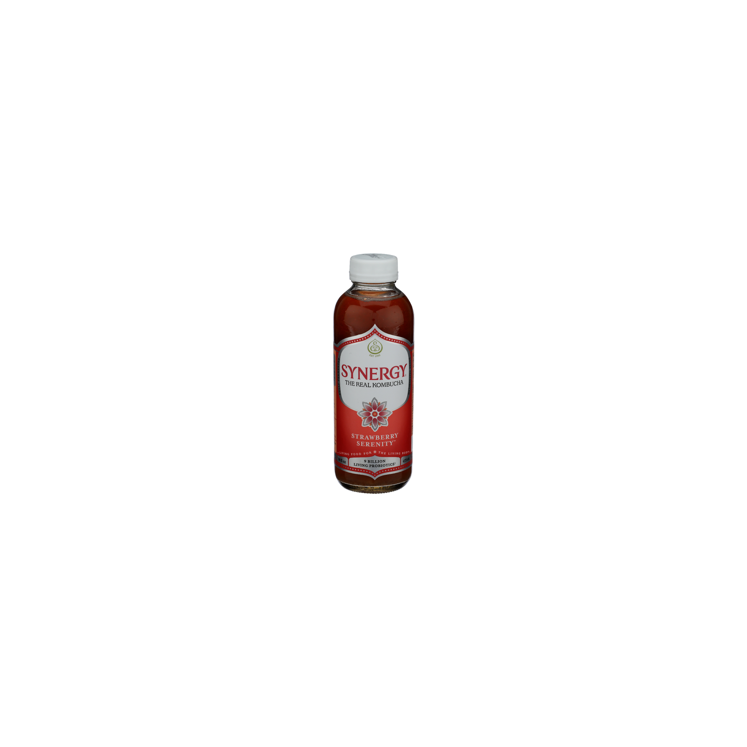 GT's Living Foods SYNERGY The Real Kombucha Strawberry Serenity - 16 Fluid Ounce Image 1 of 4