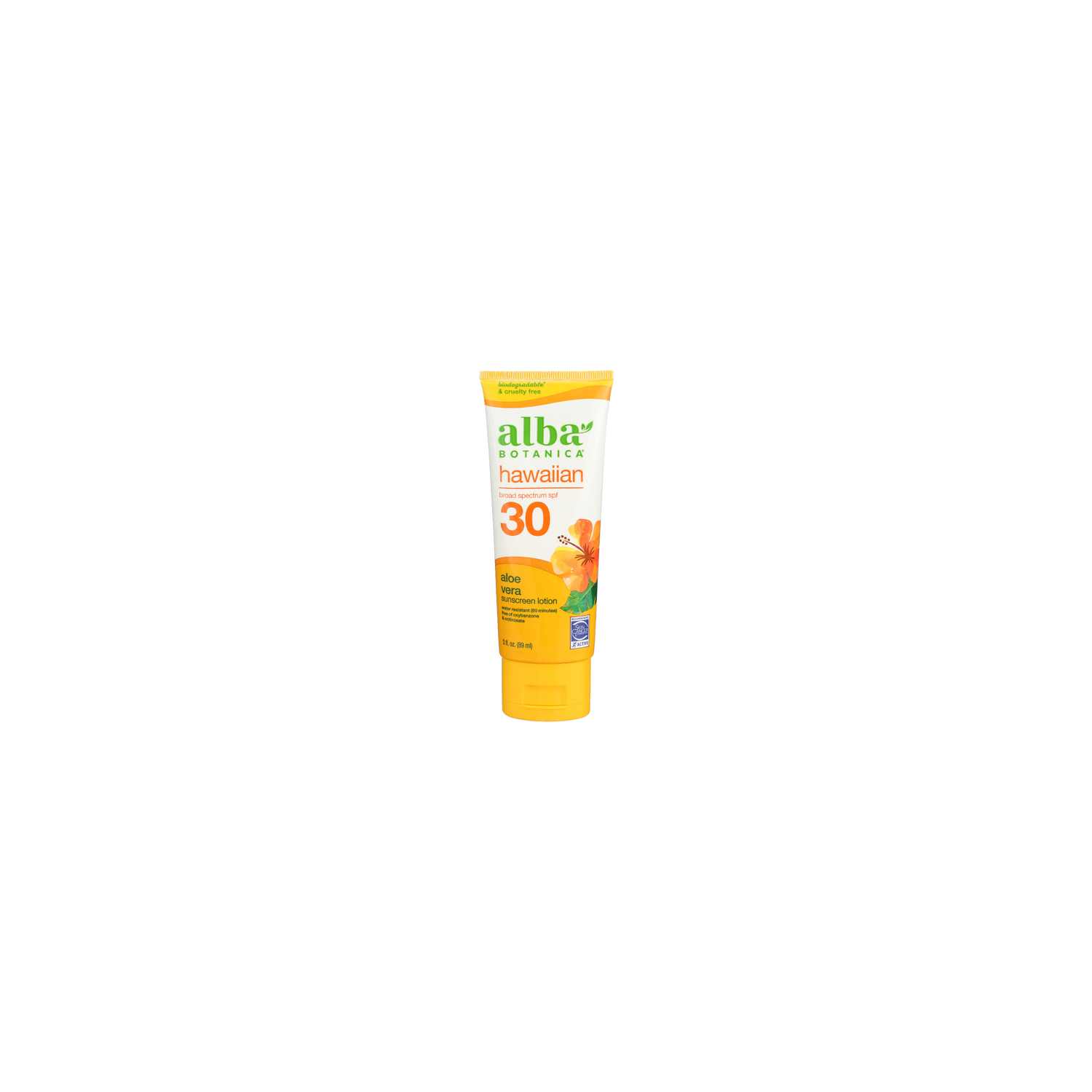 Alba Botanica Aloe Vera Hawaiian SPF30 Sunscreen Lotion Sun Spf 30 - 3  Fluid Ounce - Super 1 Foods