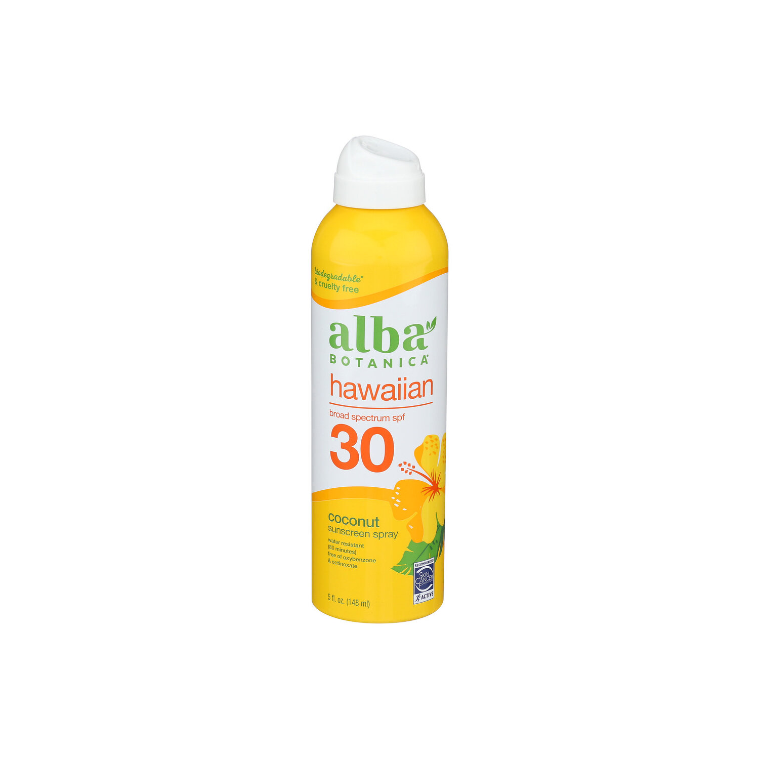 Alba Botanica Coconut Hawaiian SPF30 Sunscreen Spray Spf 30 - 5 Fluid Ounce Image 1 of 2