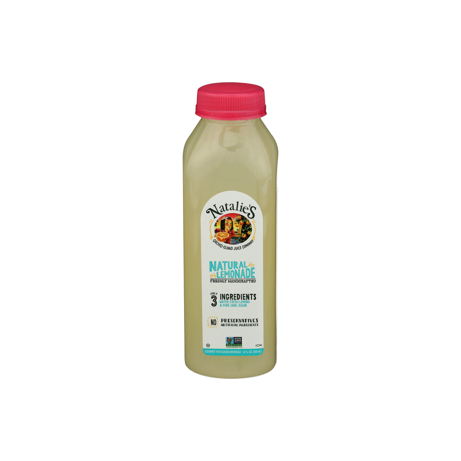 NATALIE's Orchid Island Juice Company Water, Lemon And Pure Cane Sugar Natural Lemonade - 12 Fluid Ounce Image 1 of 4