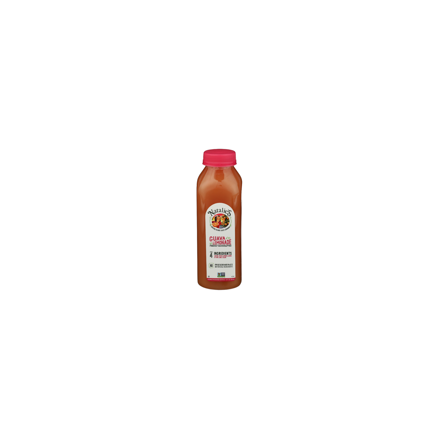 NATALIE's Orchid Island Juice Company Water, Pure Cane Sugar, Lemon Juice, Guava Puree Lemonade - 12 Fluid Ounce Image 1 of 4