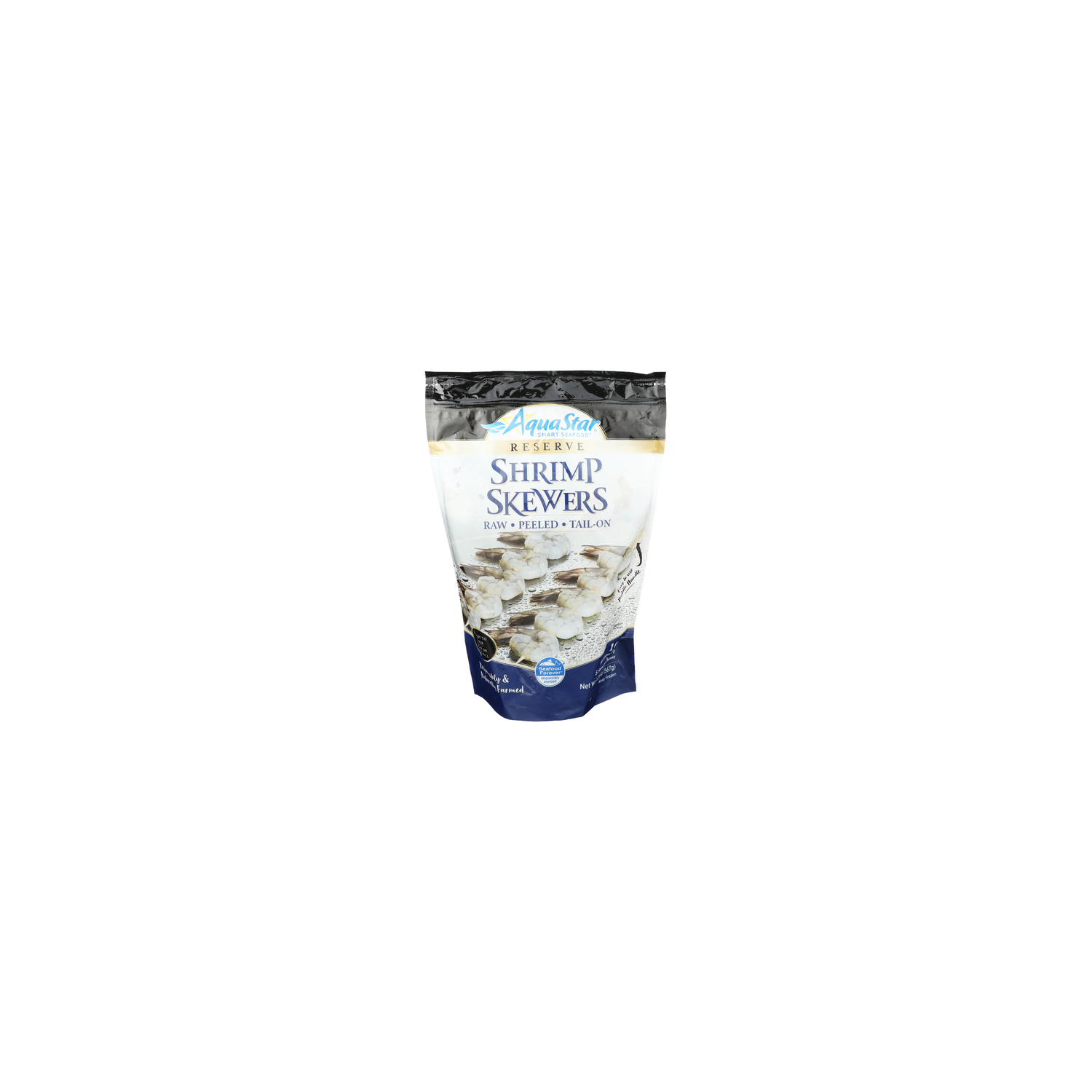Aqua Star Raw Peeled Tail On Shrimp Skewers - 0.125 Pound - 10 Count Image 1 of 4