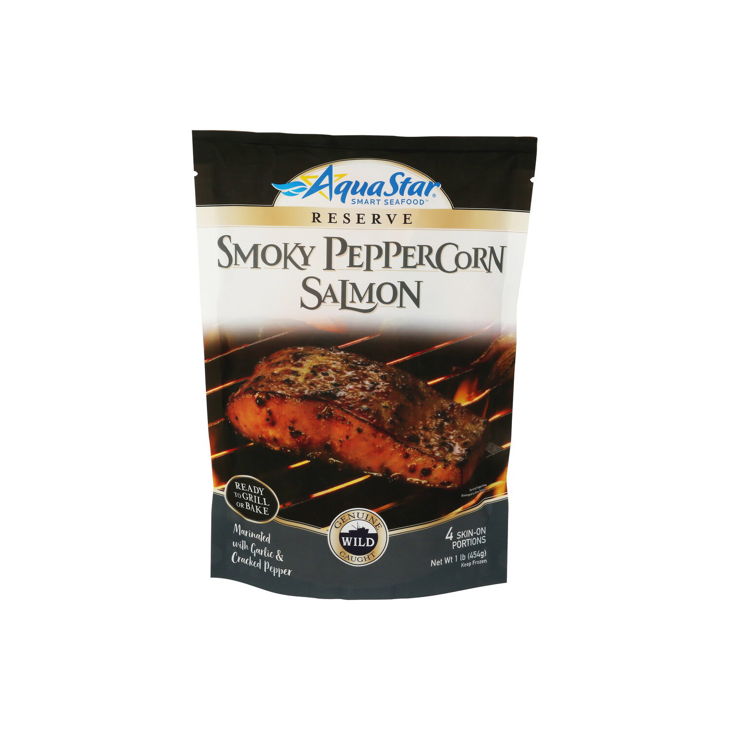 Aqua Star Smoky Peppercorn Salmon - 0.25 Pound - 4 Count Image 1 of 4