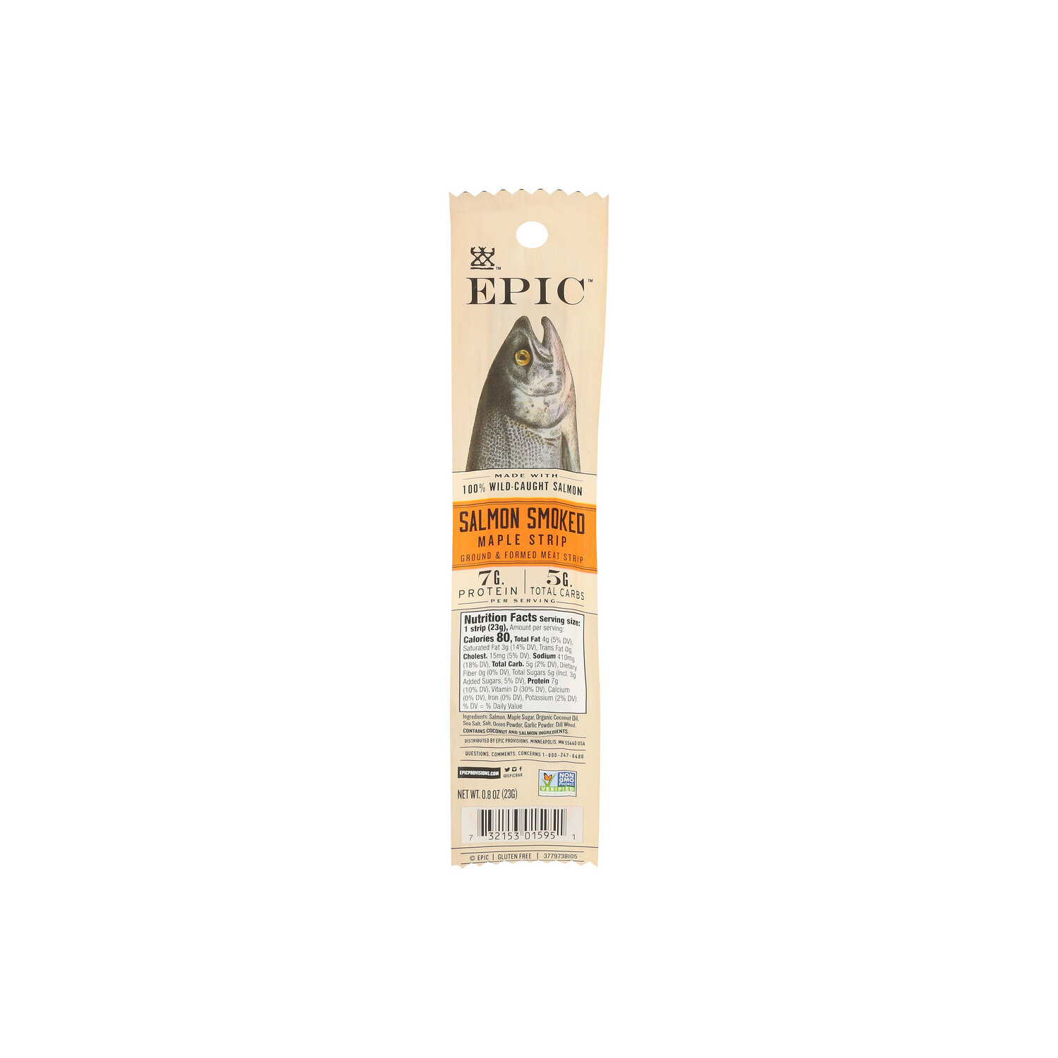 Epic Salmon Strip Smoked Maple Fillet - 0.8 Ounce Image 1 of 4