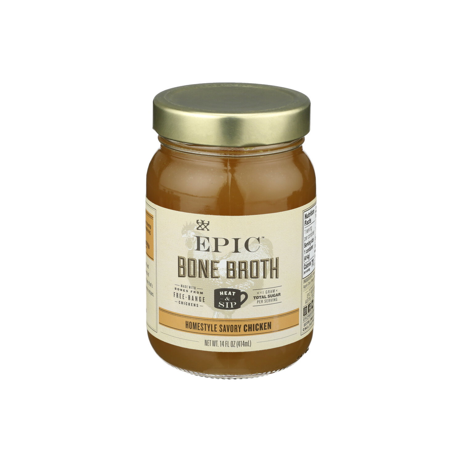 Epic Bone Broth Savory Chicken - 14 Fluid Ounce Image 1 of 4