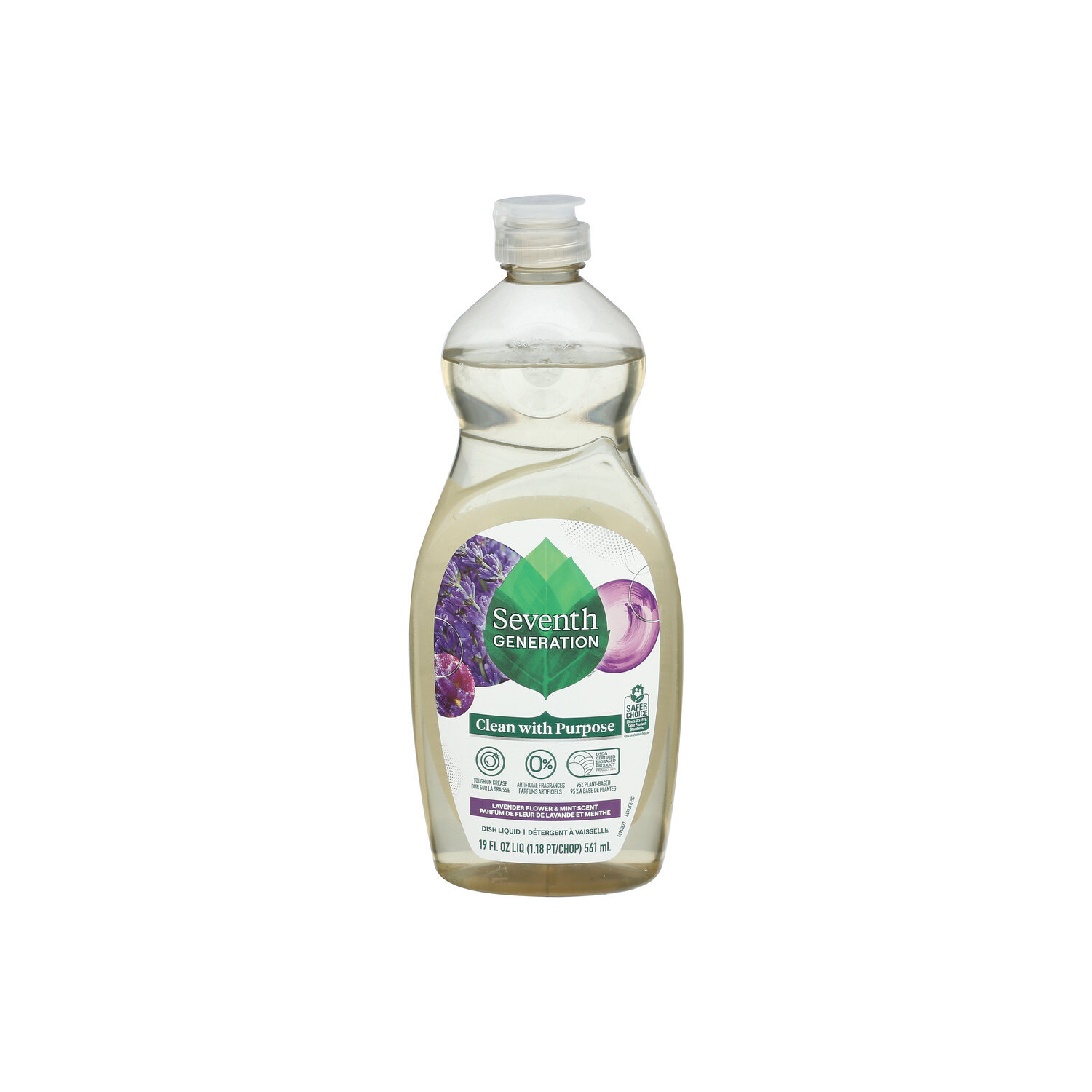 Seventh Generation Lavender Flower & Mint Scent Dish Liquid - 19 Fluid  Ounce