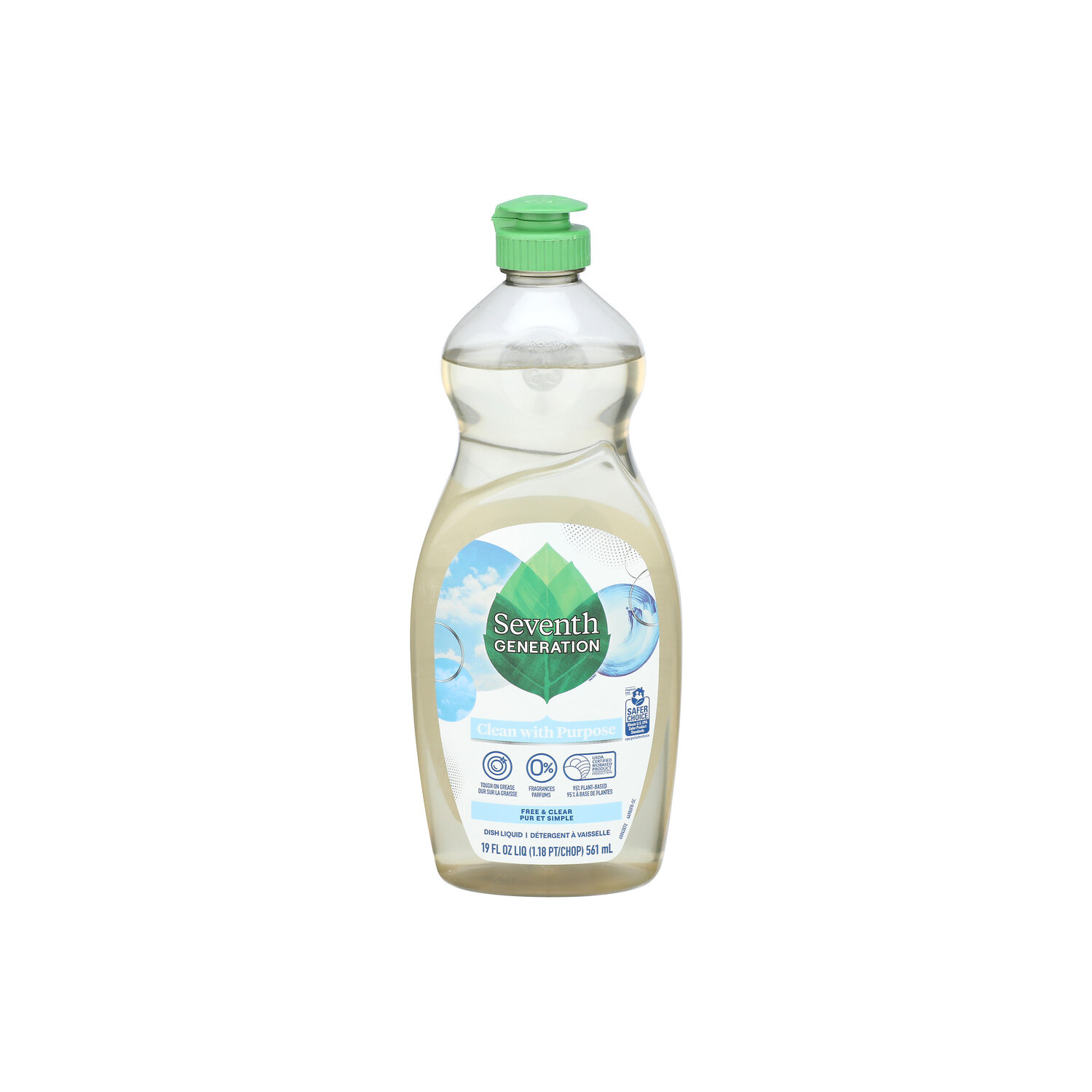 Seventh Generation None Free & Clear Dish Liquid - 19 Fluid Ounce Image 1 of 3