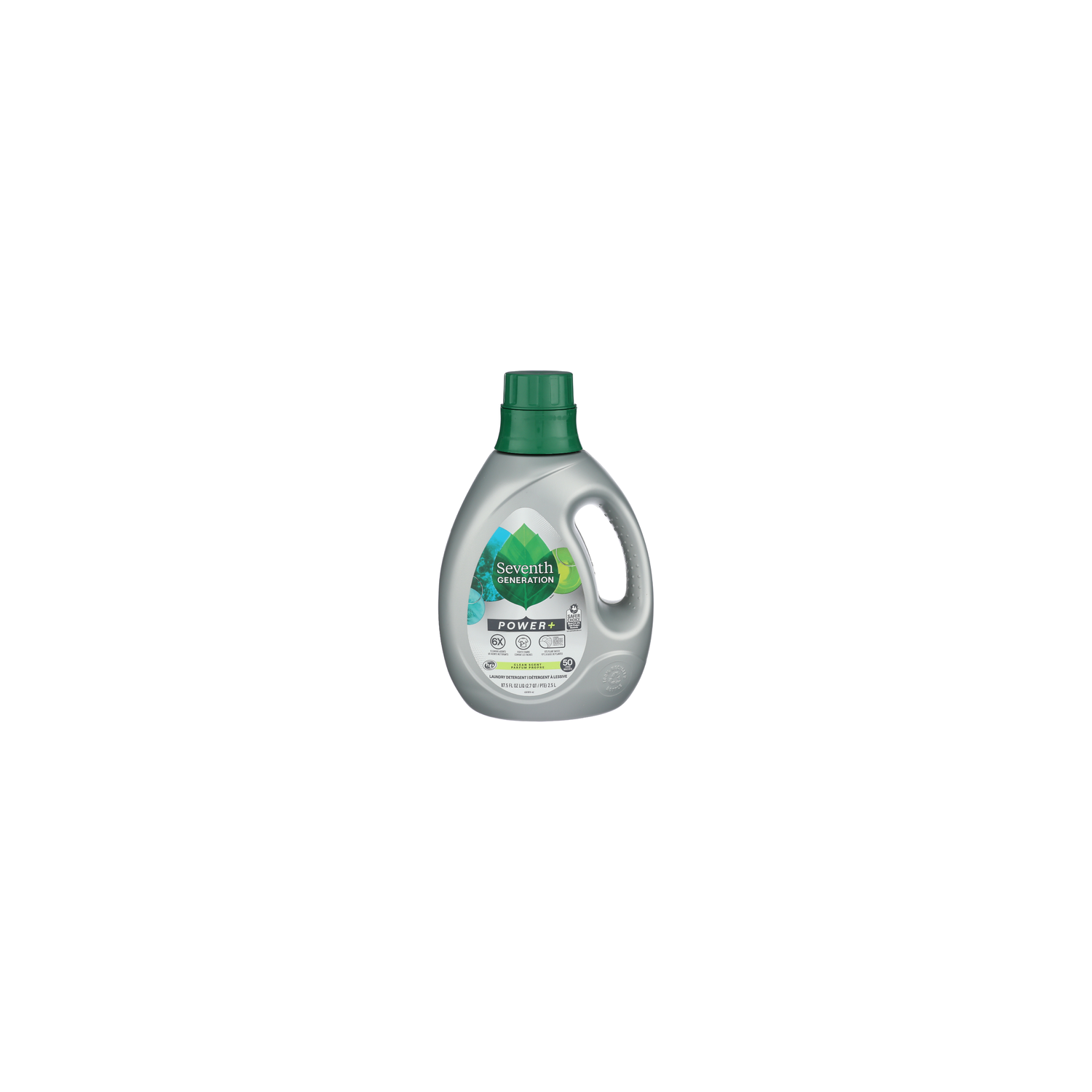 Seventh Generation Power And Clean Scent High Efficiancy Non-Concentrated Svg Detergent Liq M + 4 Piece .2.59 L - 1.75 Fluid Ounce - 50 Count Image 1 of 3
