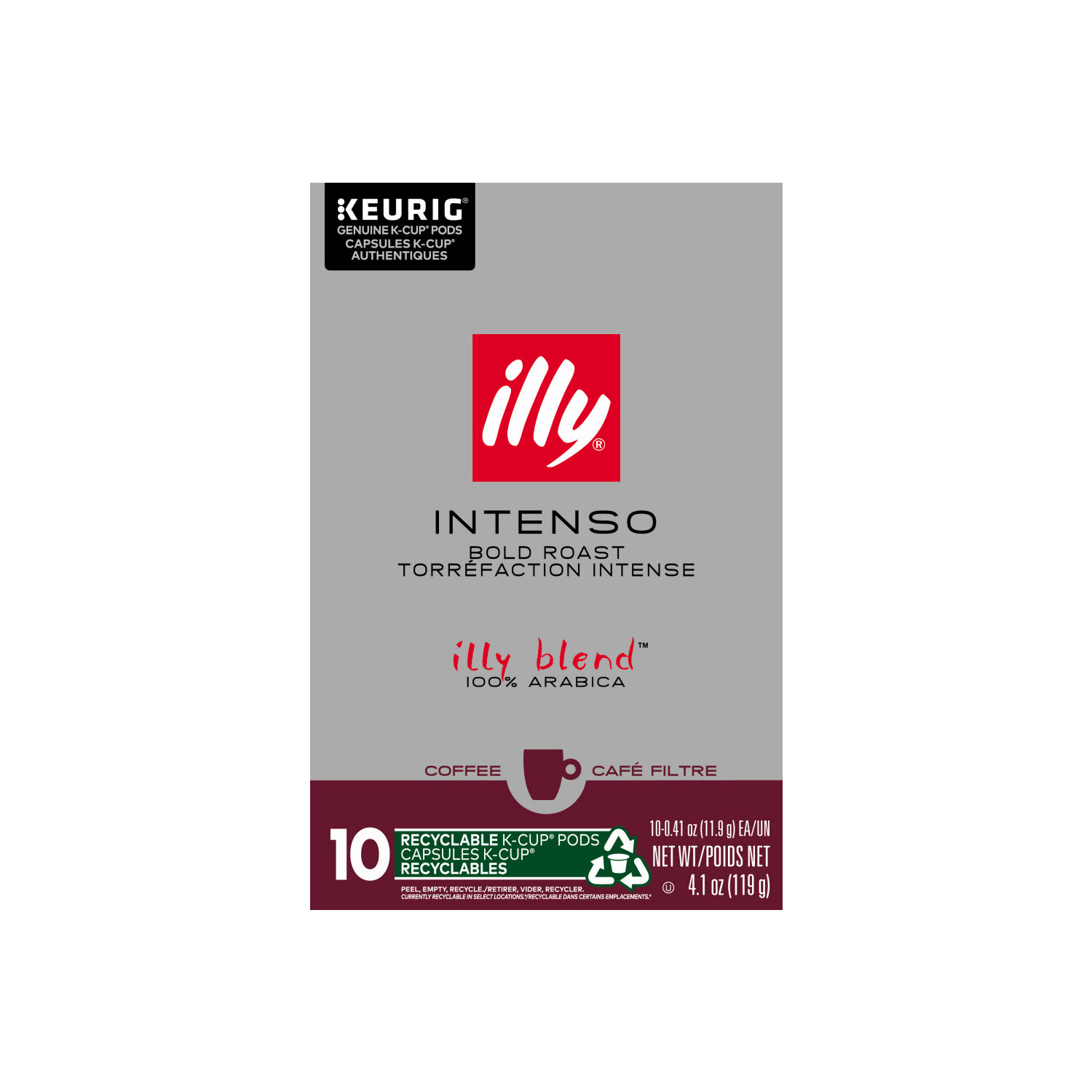 Illy Caffe Dark Roast Capsule Keurig K-Cup Intenso Bold - 0.41 Ounce - 10 Count Image 1 of 3