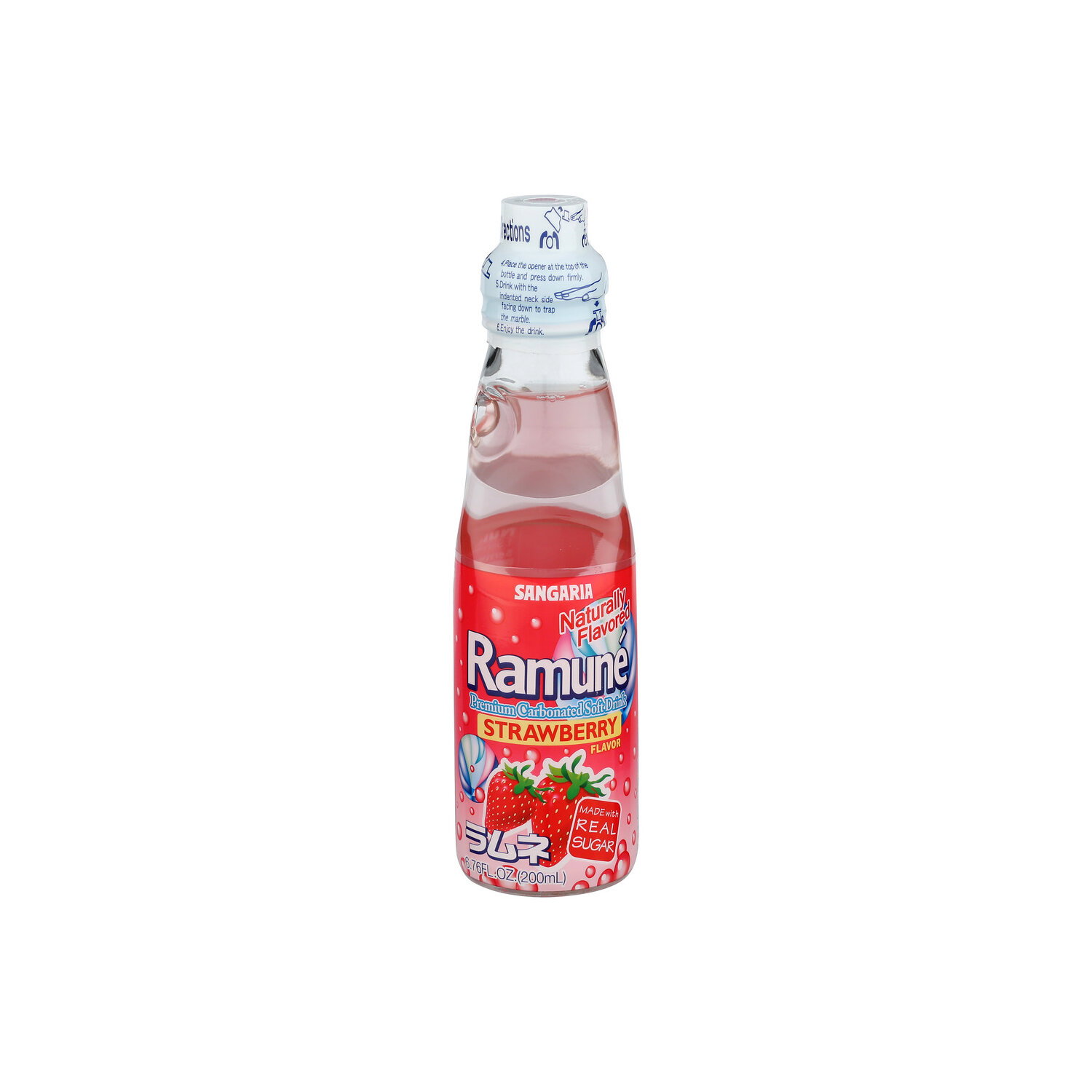 Sangaria Ramune Strawberry - 6.76 Fluid Ounce Image 1 of 4