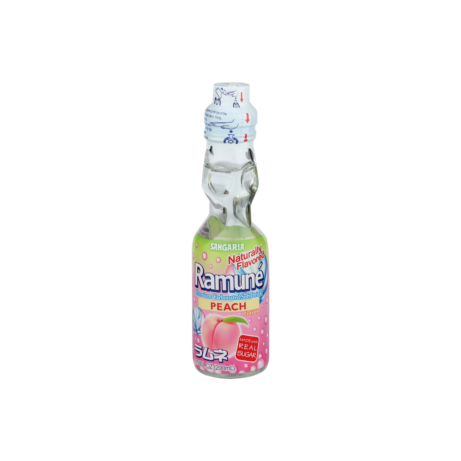 Sangaria Ramune Peach - 6.76 Fluid Ounce Image 1 of 4