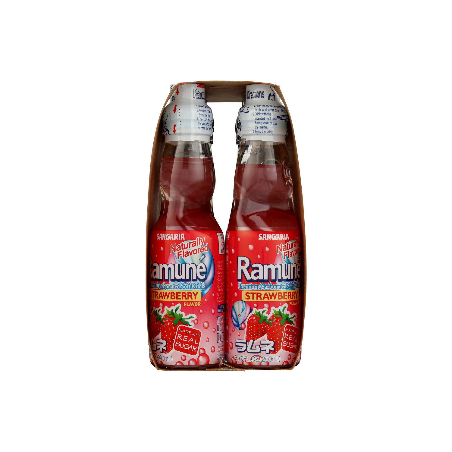 Sangaria Ramune Strawberry - 6.76 Fluid Ounce - 6 Count