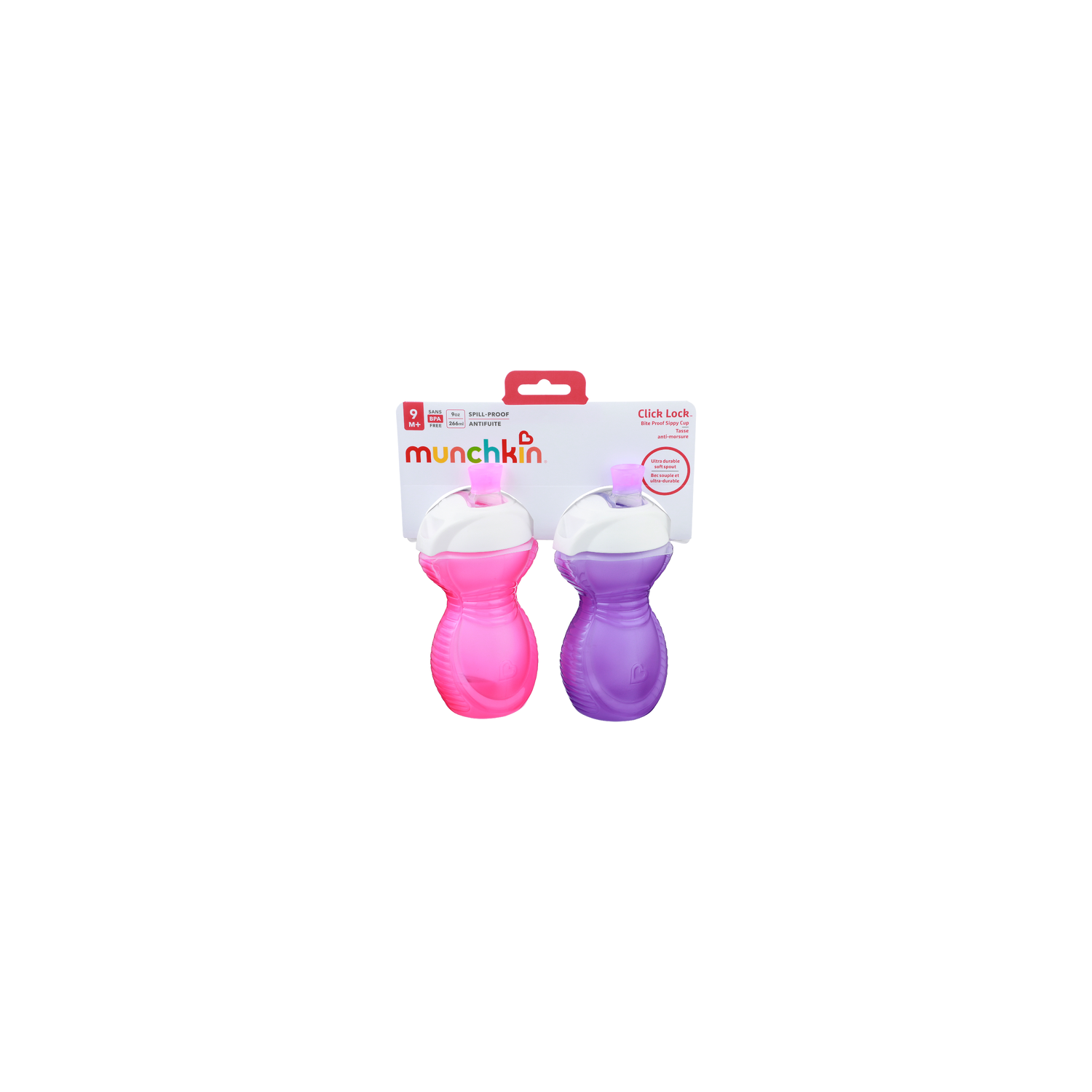Munchkin Click Lock Bite Proof Sippy Cup - 9 Ounce - 2 Count Image 1 of 2