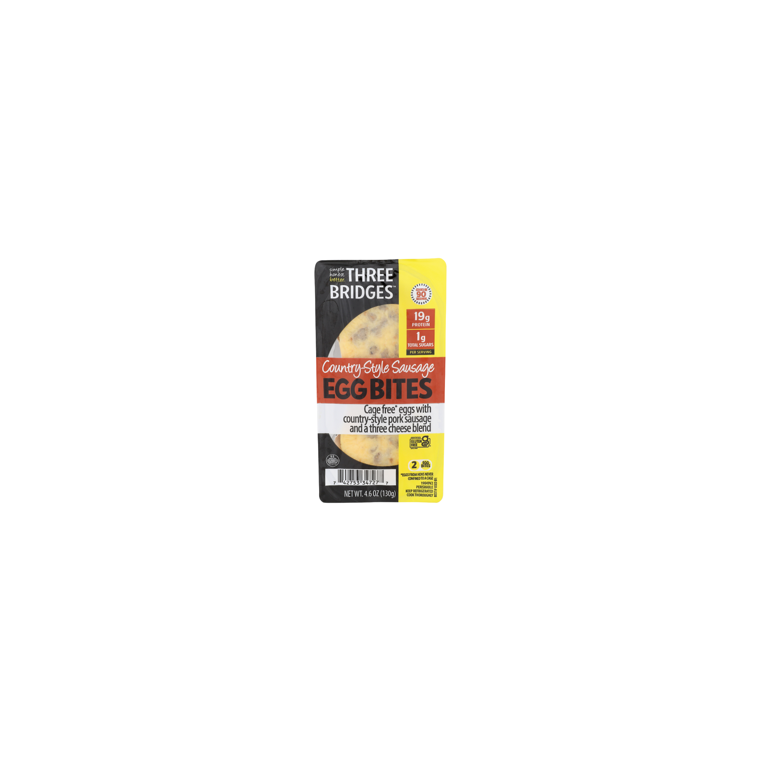 Three Bridges Country-Style Sausage Egg Bites - 2.3 Ounce - 2 Count Image 1 of 4