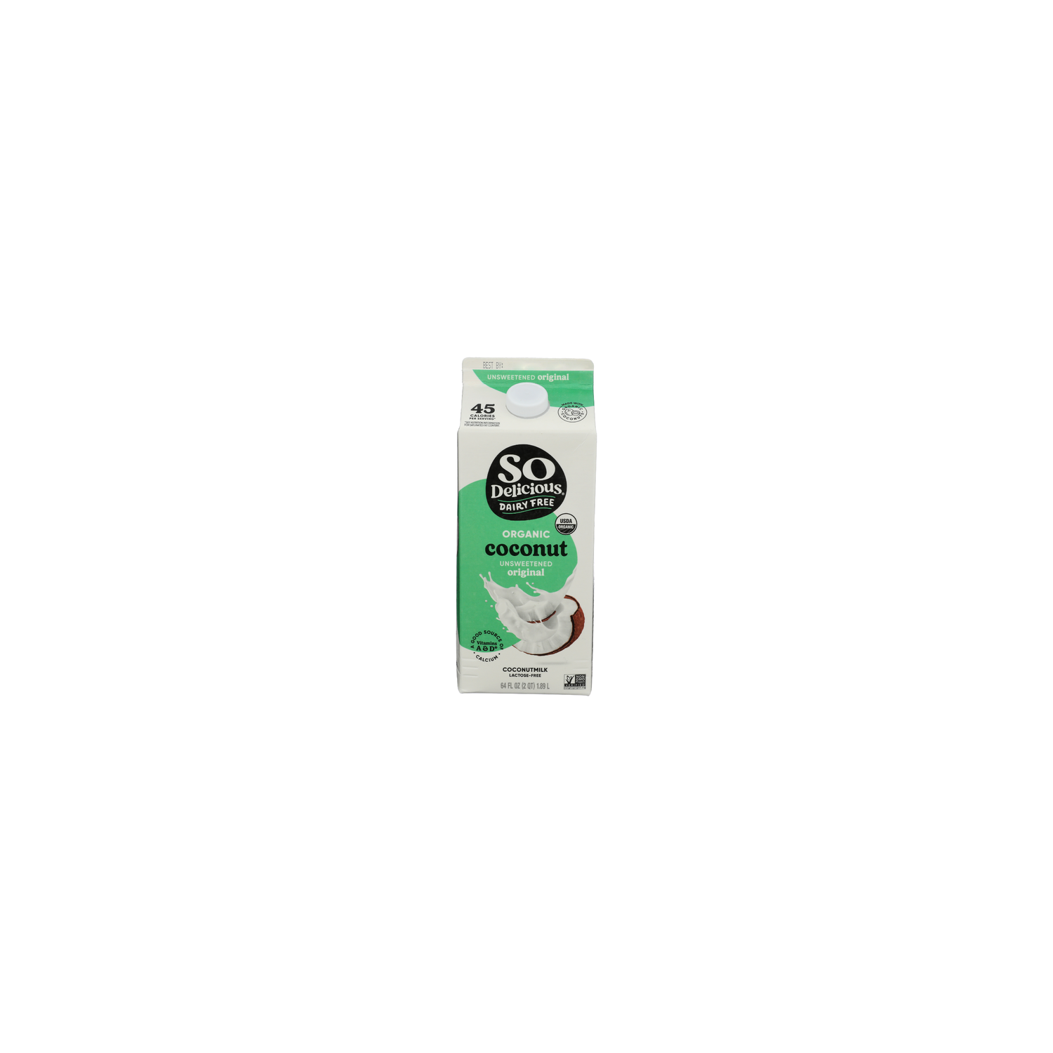 So Delicious Organic Coconutmilk Beverage Unsweetened - 64 Fluid Ounce Image 1 of 4