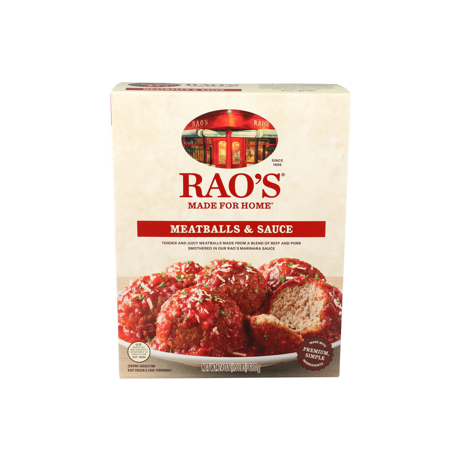 RAO's Homemade Frozen Meatballs & Sauce - 24 Ounce Image 1 of 4