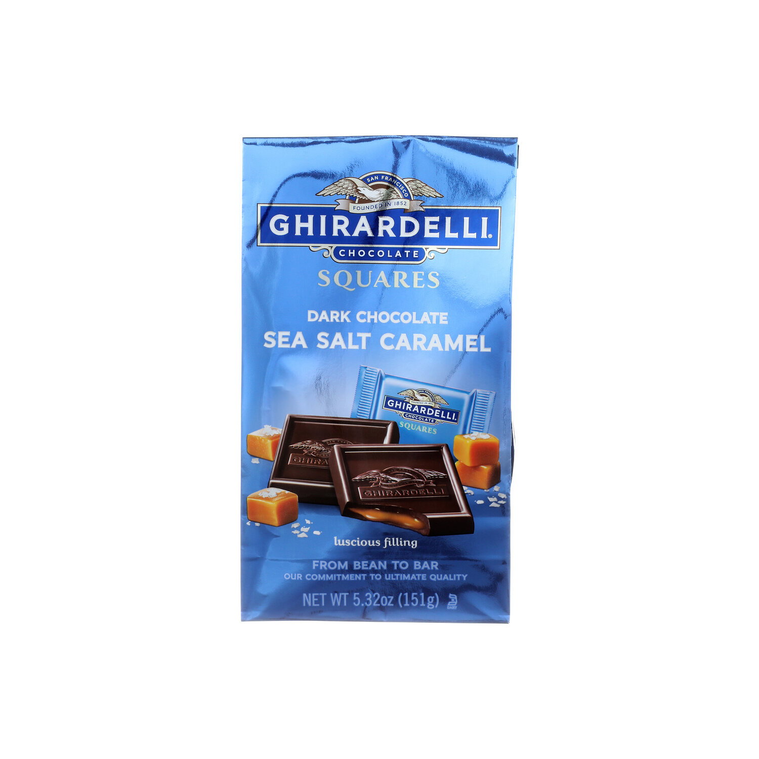 Ghirardelli Sea Salt Caramel Squares Dark Chocolate Dk Ss Car Sq Sub Nest - 5.32 Ounce Image 1 of 4