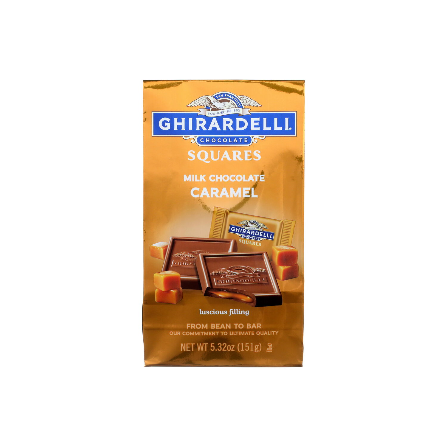 Ghirardelli Caramel Squares Milk Chocolate 6 Mlkcar Sq Sub Nest - 5.32 Ounce Image 1 of 4