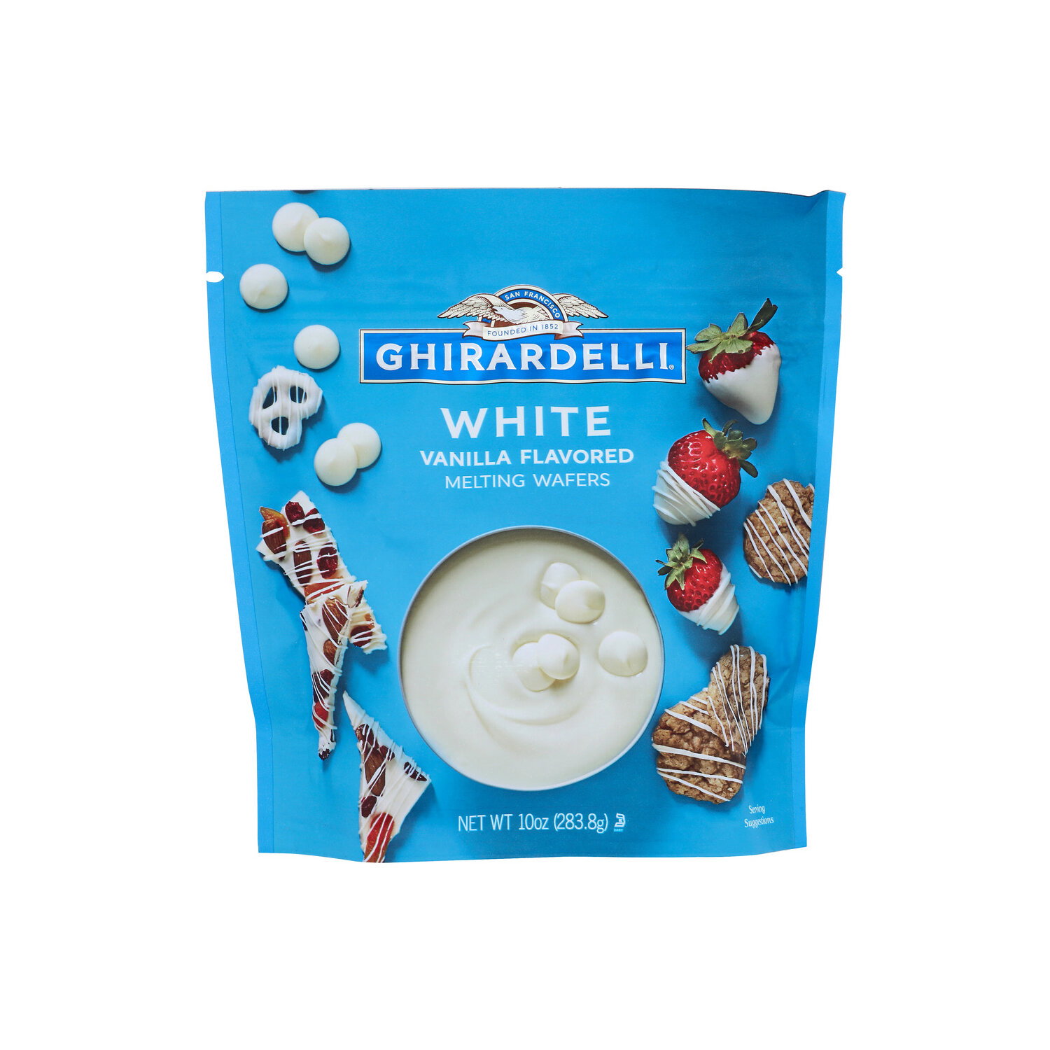 Ghirardelli White Vanilla Flavored Melting Wafers - 10 Ounce
