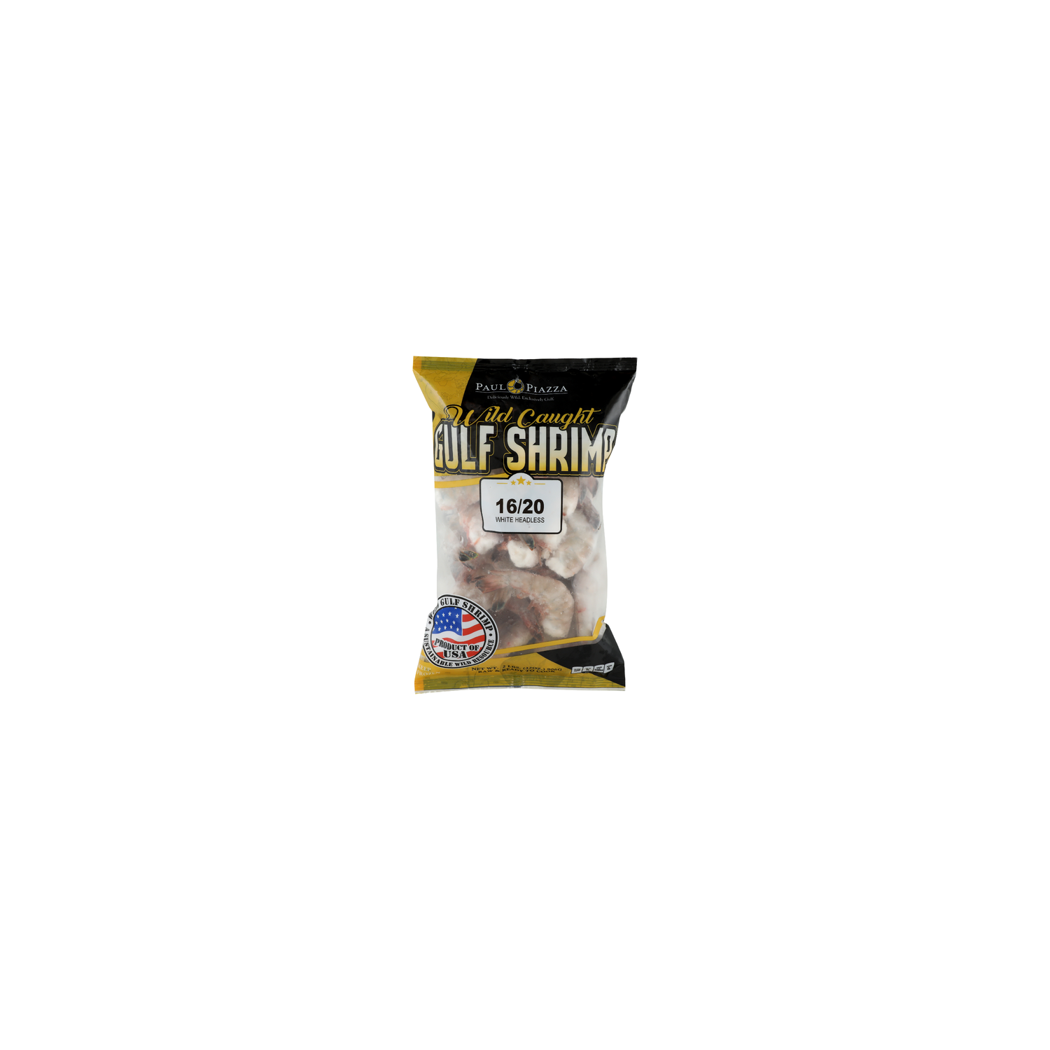 PAUL PIAZZA & SON White Gulf Shrimp Headless 16/20 - 2 Pound Image 1 of 4