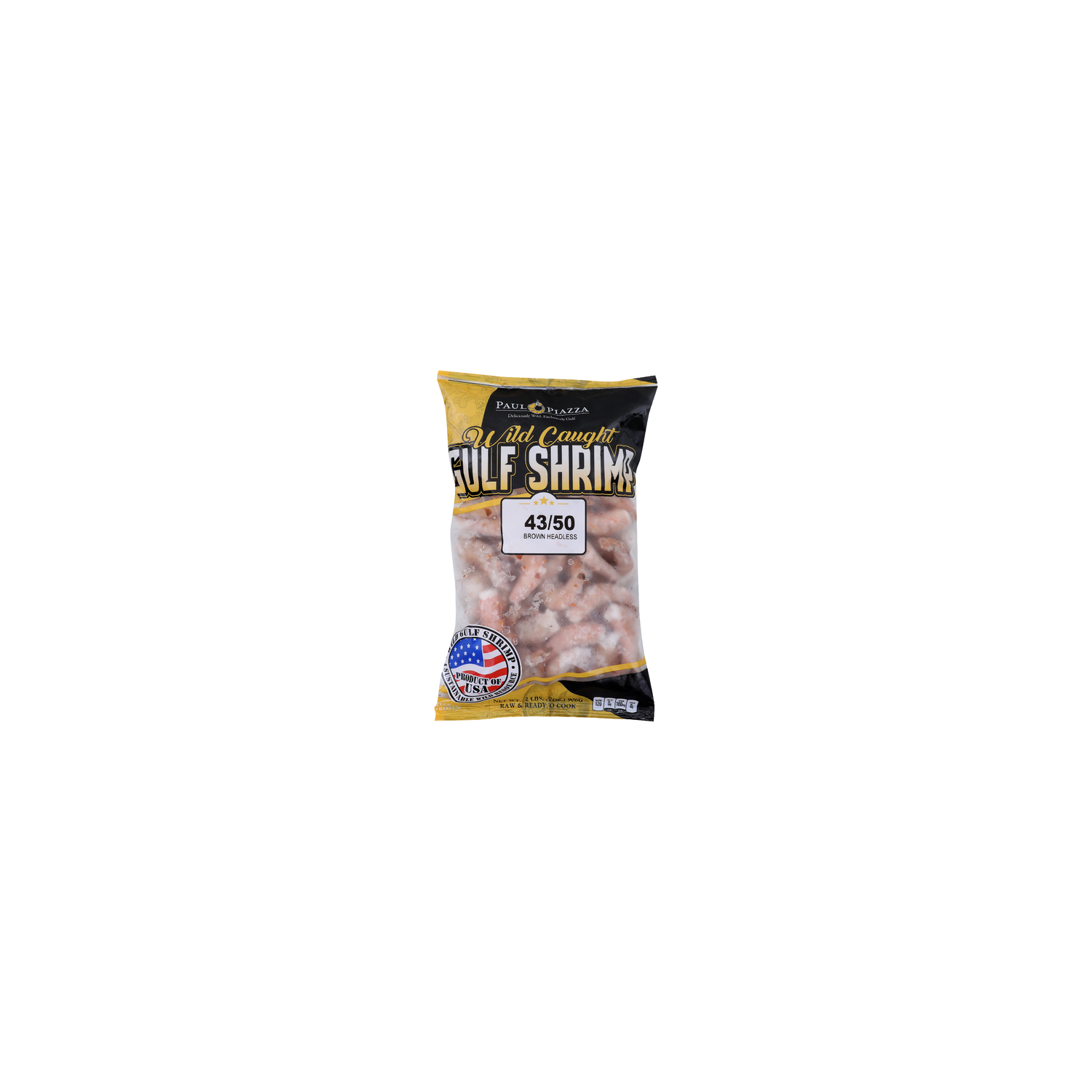 Paul Piazza Shrimp, Brown, Gulf, Wild Caught, Headless - 2 Pound Image 1 of 4